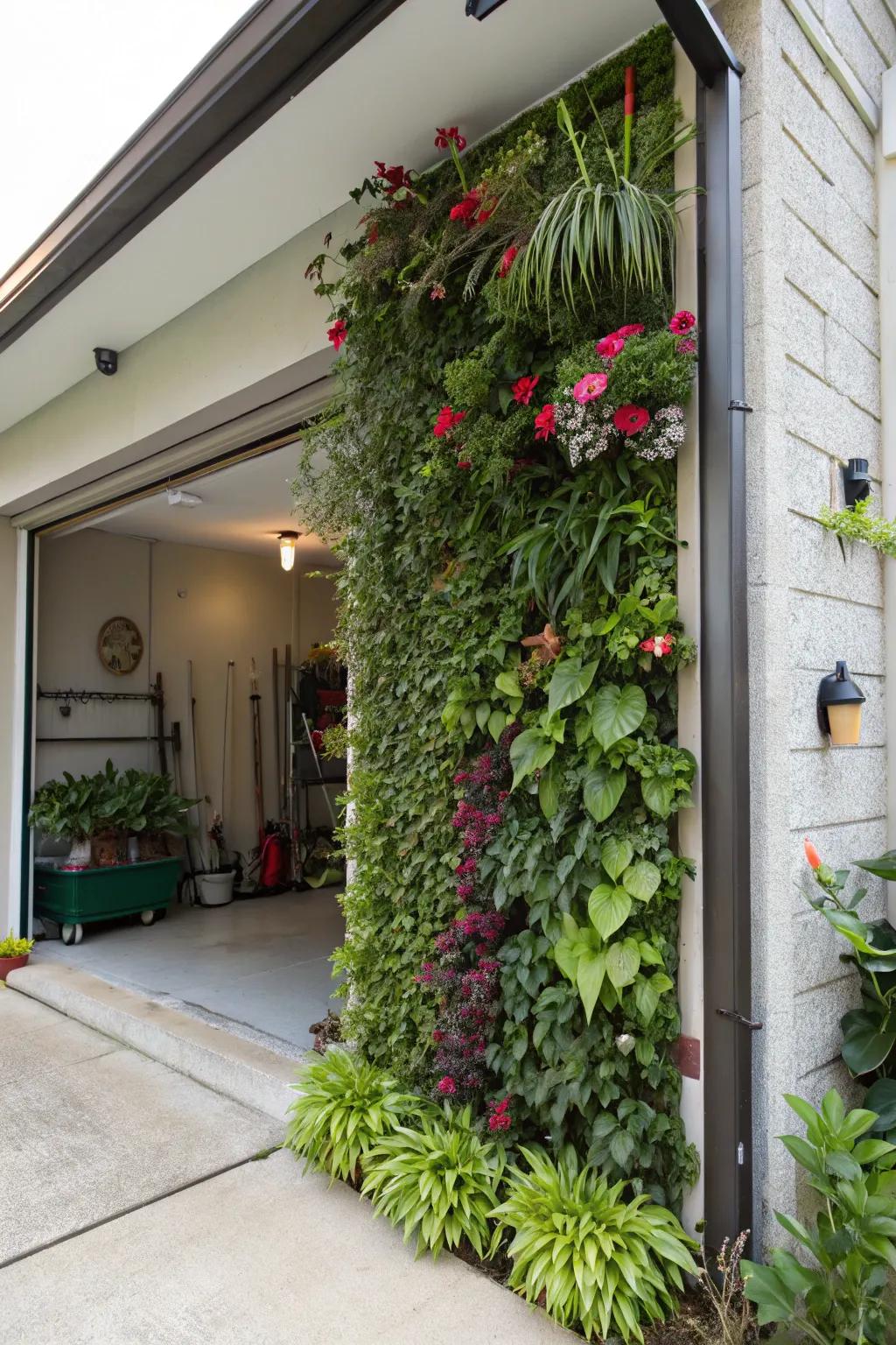 Invite nature indoors with a vibrant vertical garden.