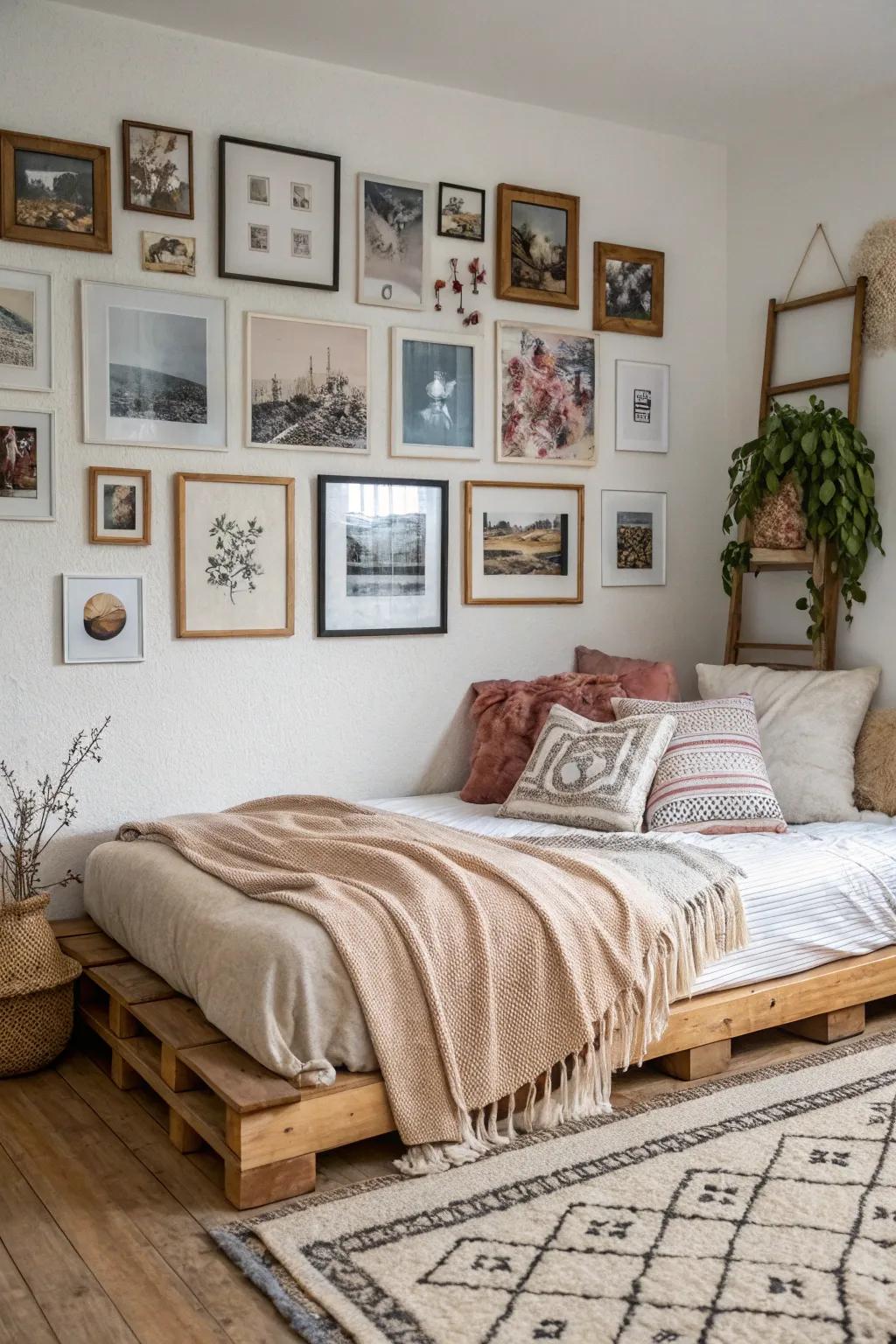 Showcase your style with a themed display around your floor bed.