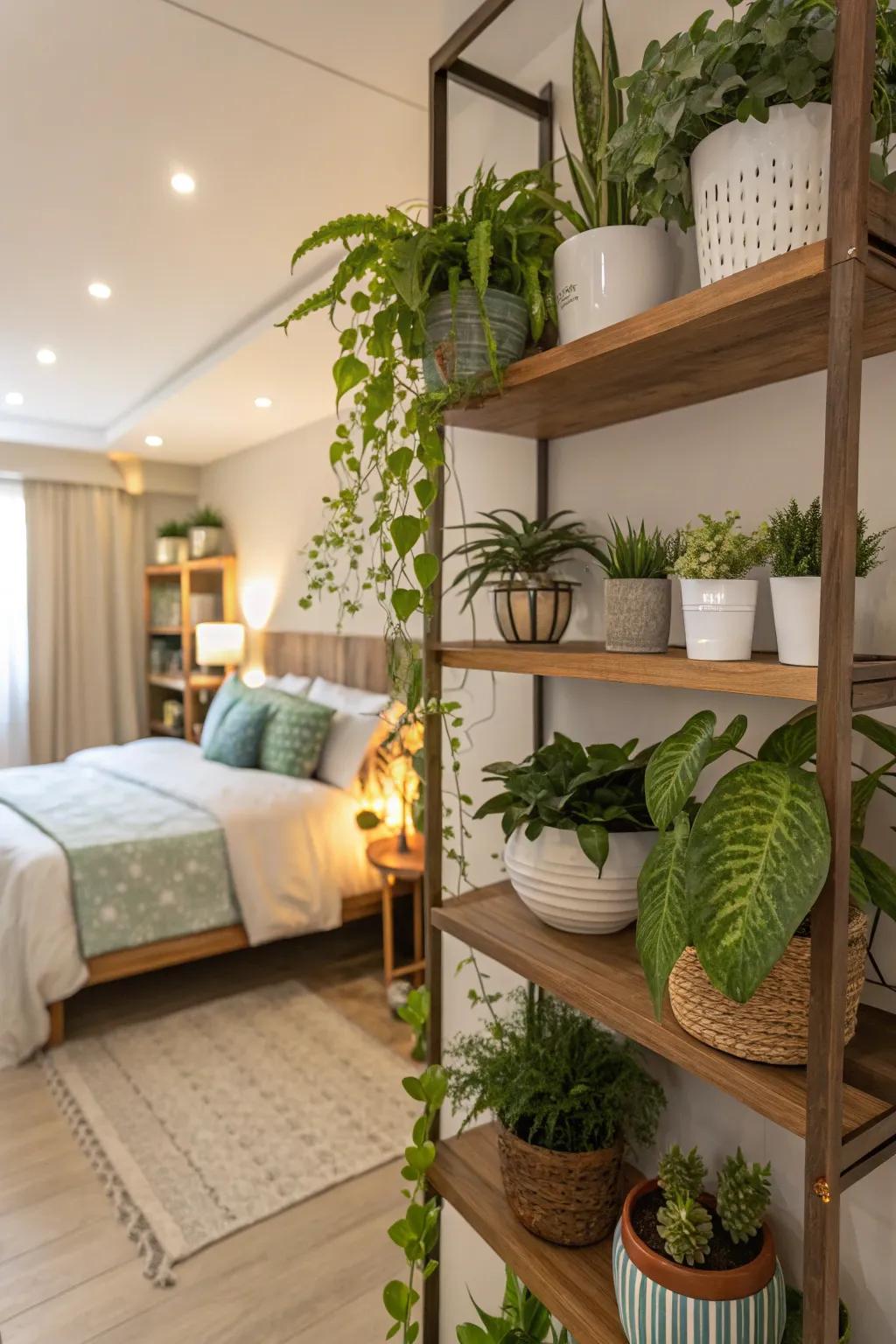 Racks evolve into a vibrant showcase for your flora collection.