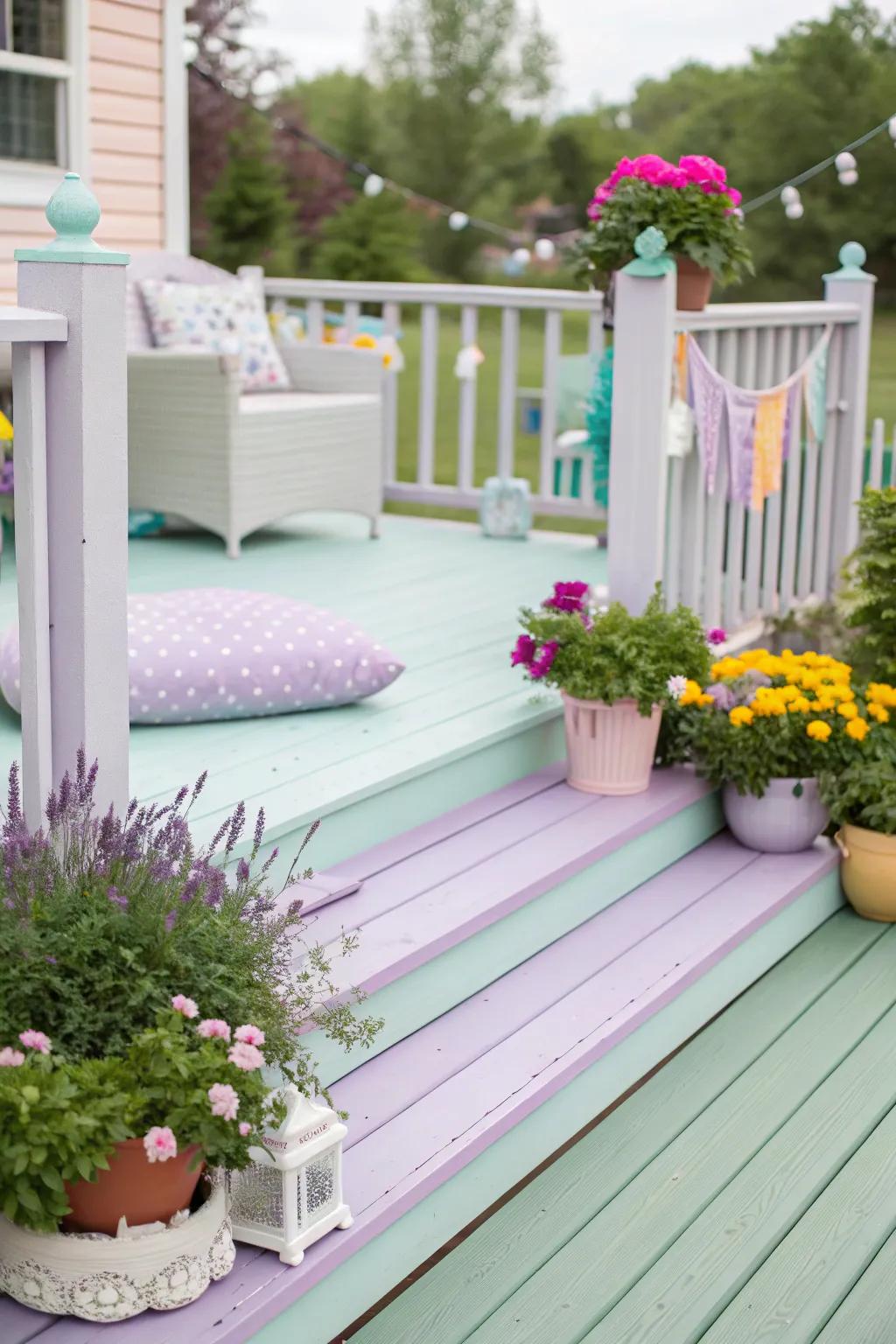 Tint decks create a whimsical and playful outdoor space.