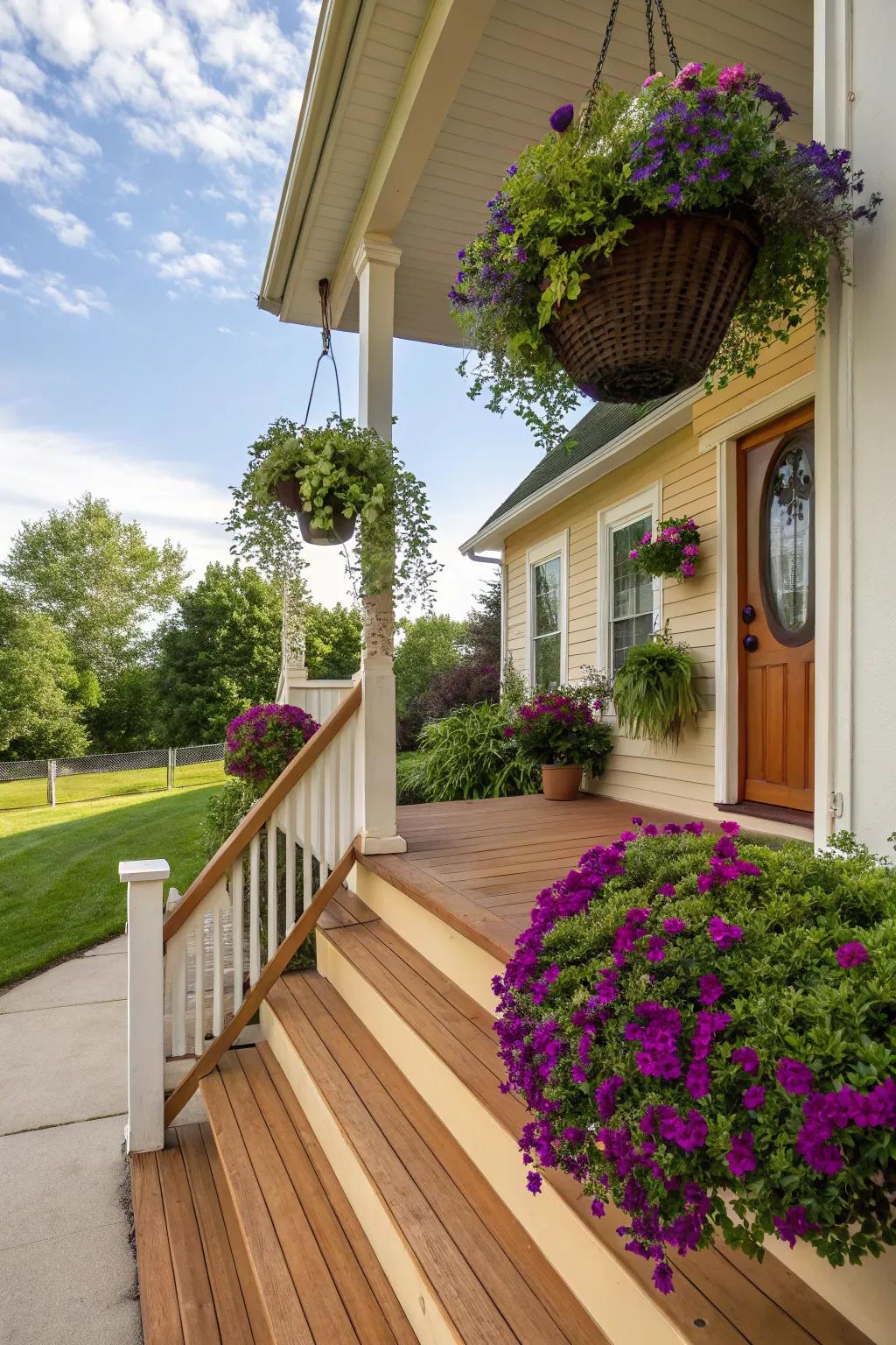 Verbena enhances charm and a pleasant fragrance to your home’s frontage.