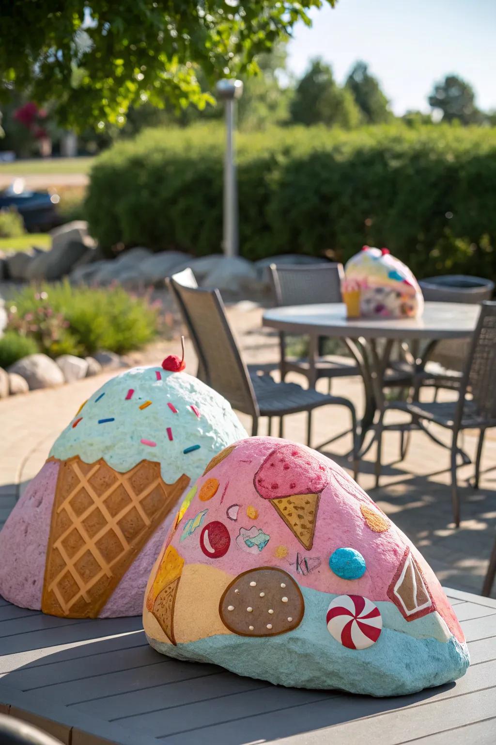 Make your space sweeter with sugary treat stones.