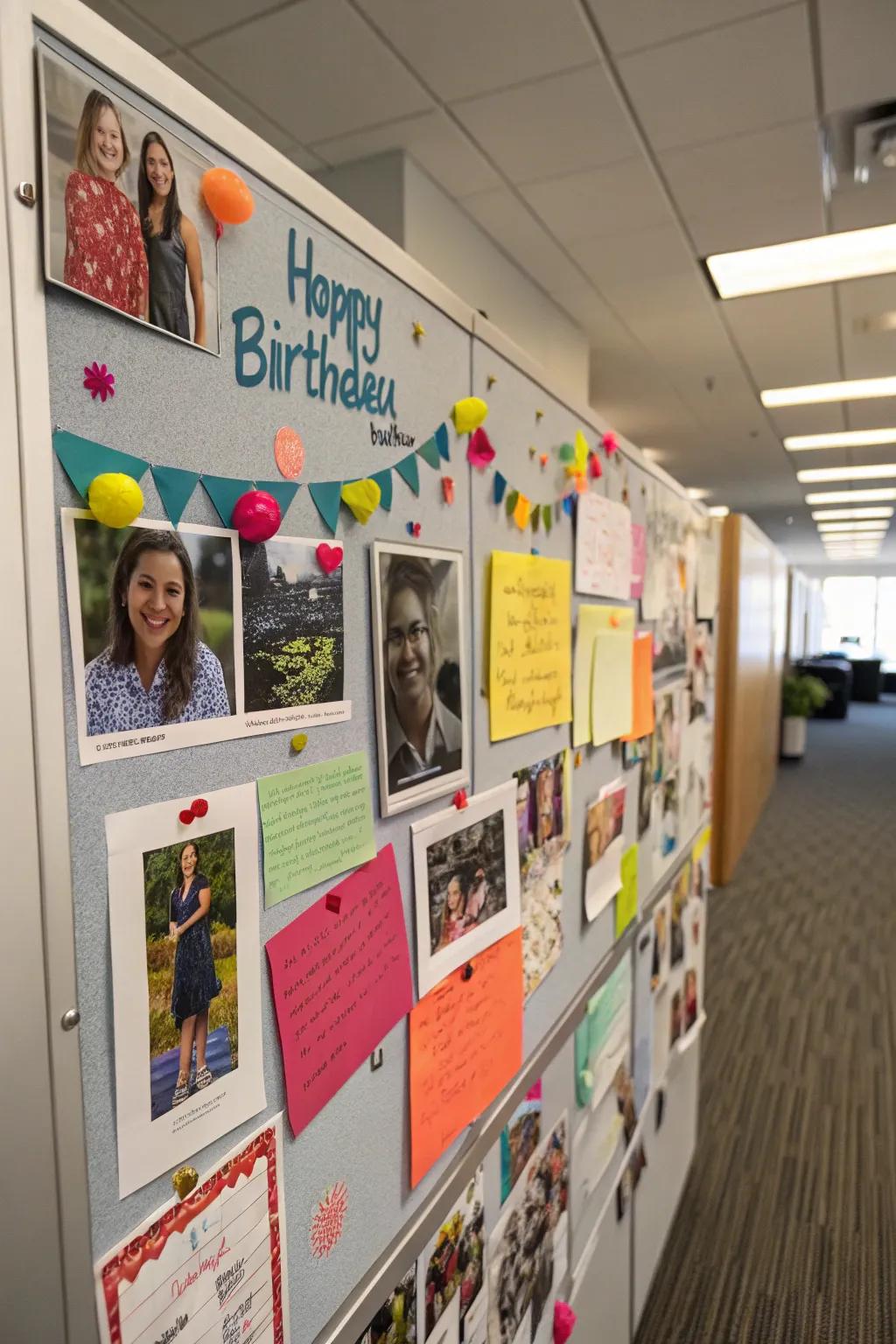 A memory display invites sharing and personalization.