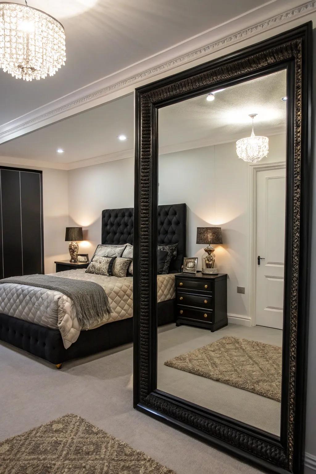 Large mirrors enhance the openness of a room.