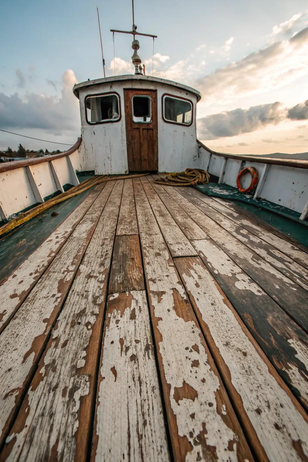 A weathered vibe adds vintage charm.