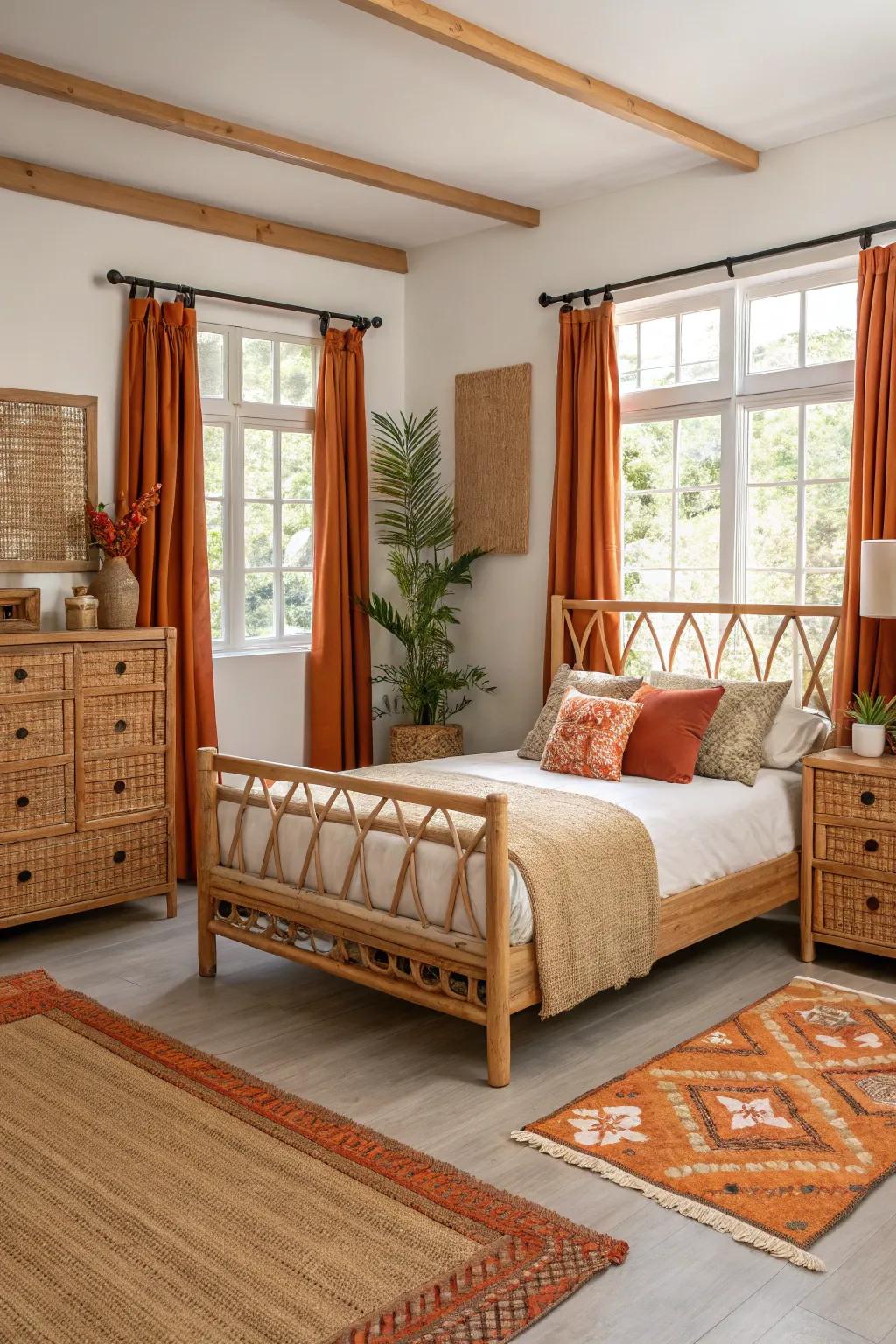 Sustainable materials enhancing the organic vibe.