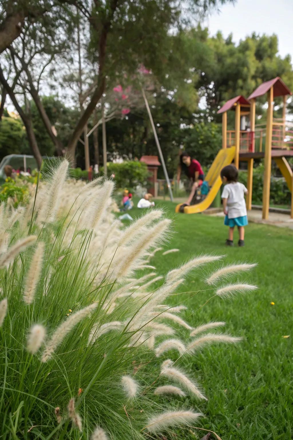 Rabbit Tails grass is soft and fun for kids.