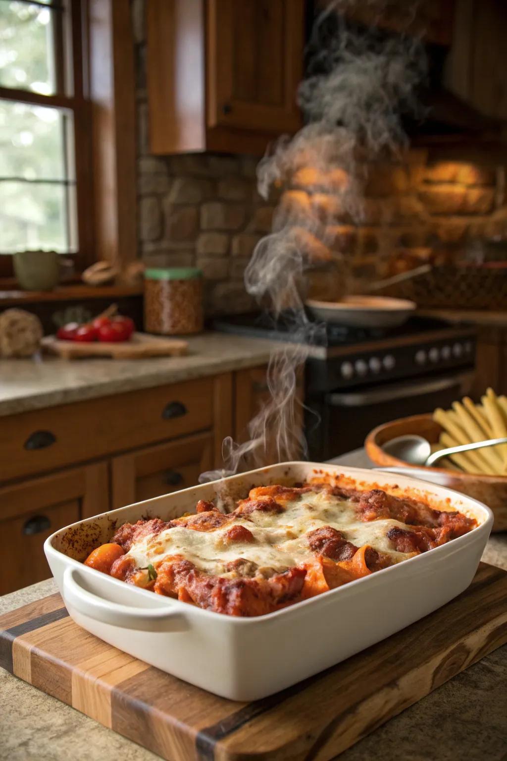Baked ziti with sausage, a hearty and satisfying meal perfect for sharing.