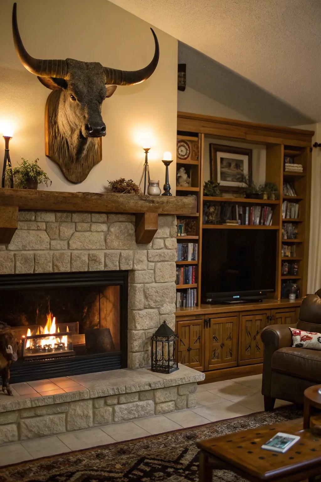 Fashion a point of interest with mantelpiece design.