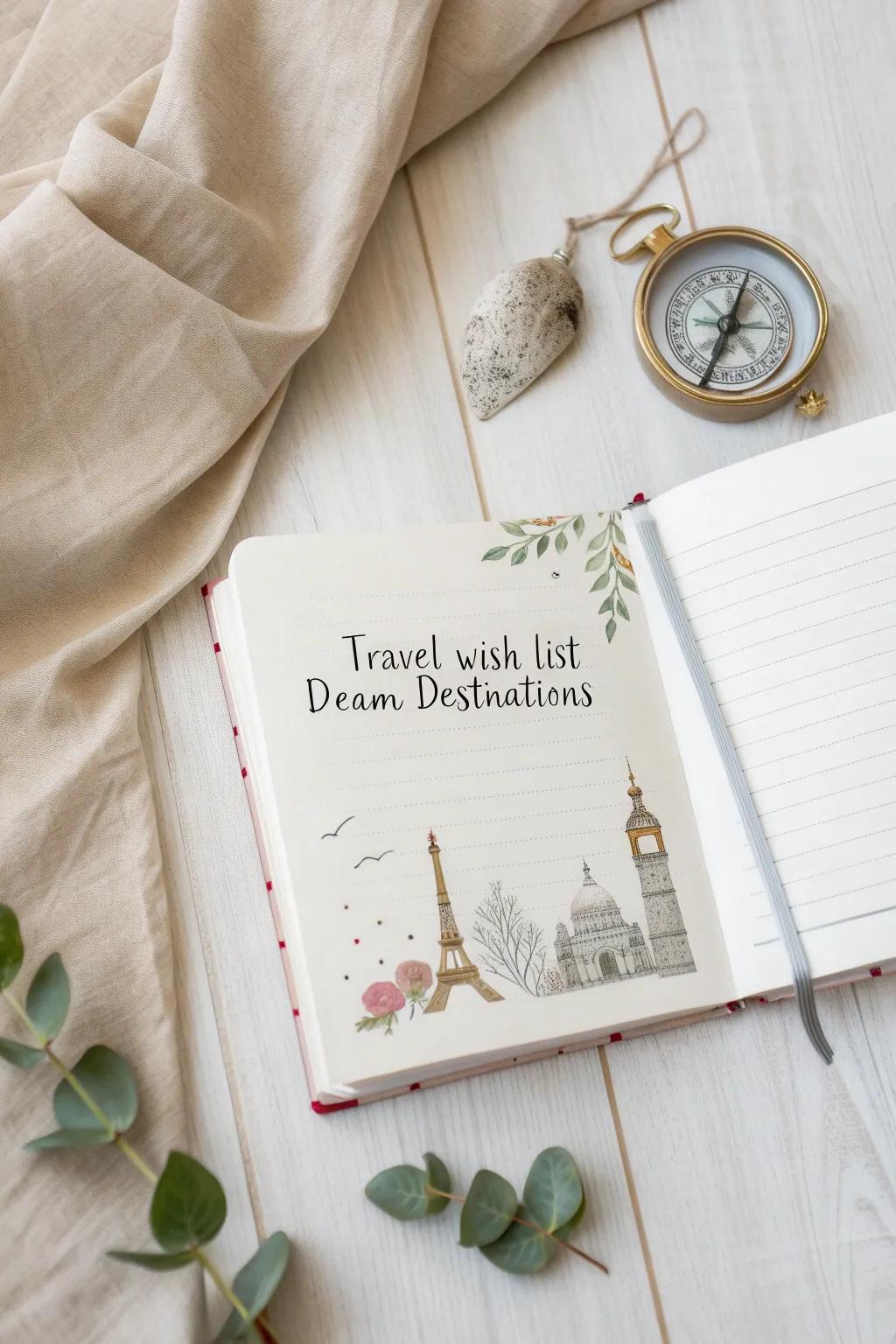 Let your imagination soar with a beautifully crafted travel wish list. Where will your dreams take you?