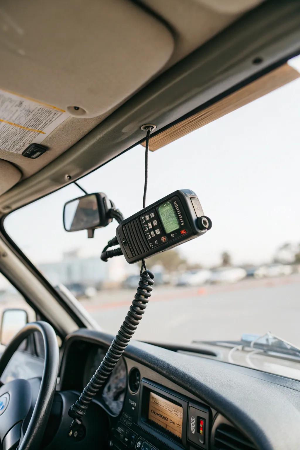 A minimalist sun visor clip-on for smooth access.