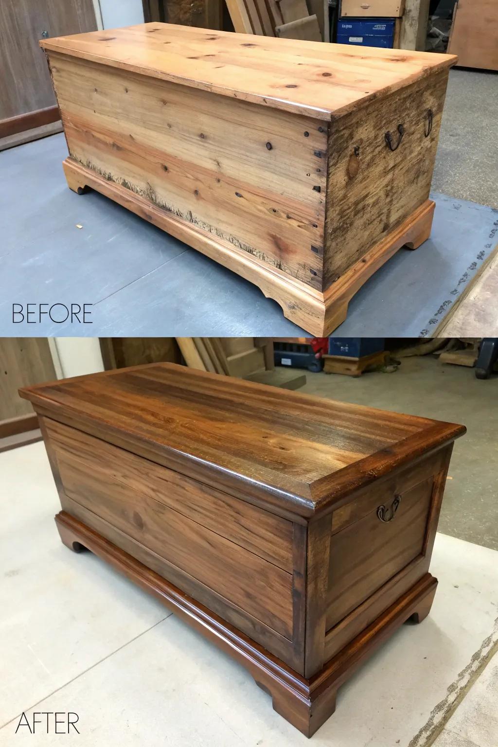 Restoring an antique storage chest can be a fulfilling and stunning transformation.