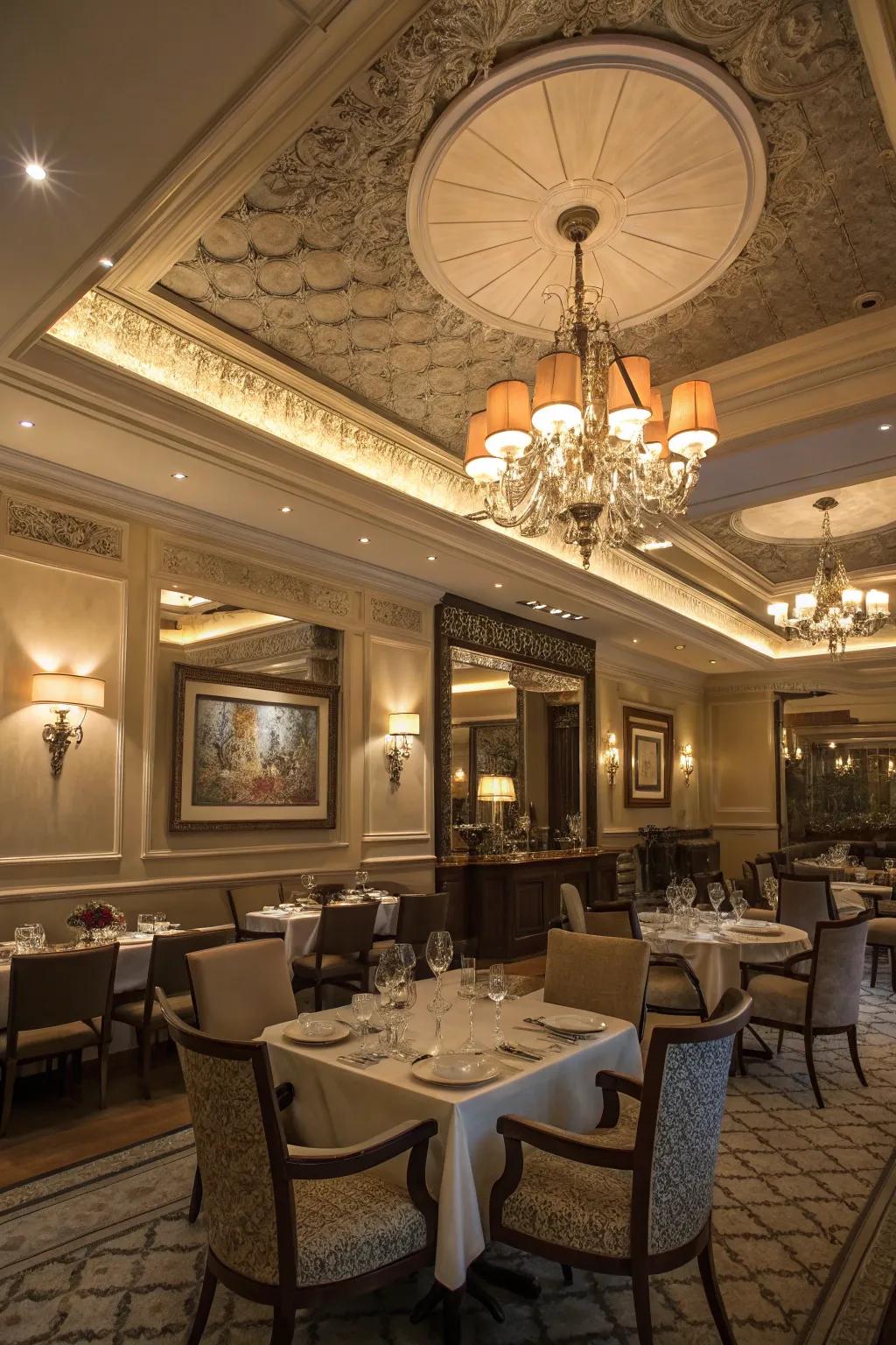 Tray ceilings incorporate a touch of sophistication and depth.