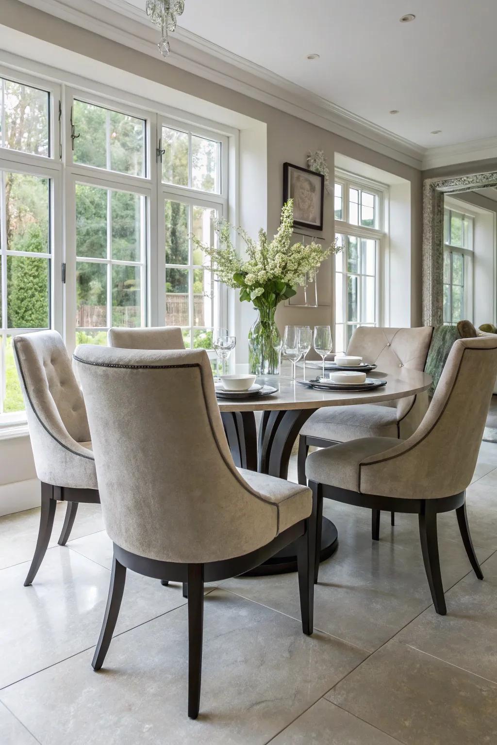 Imitation suede introduces a sophisticated, edgy appeal.