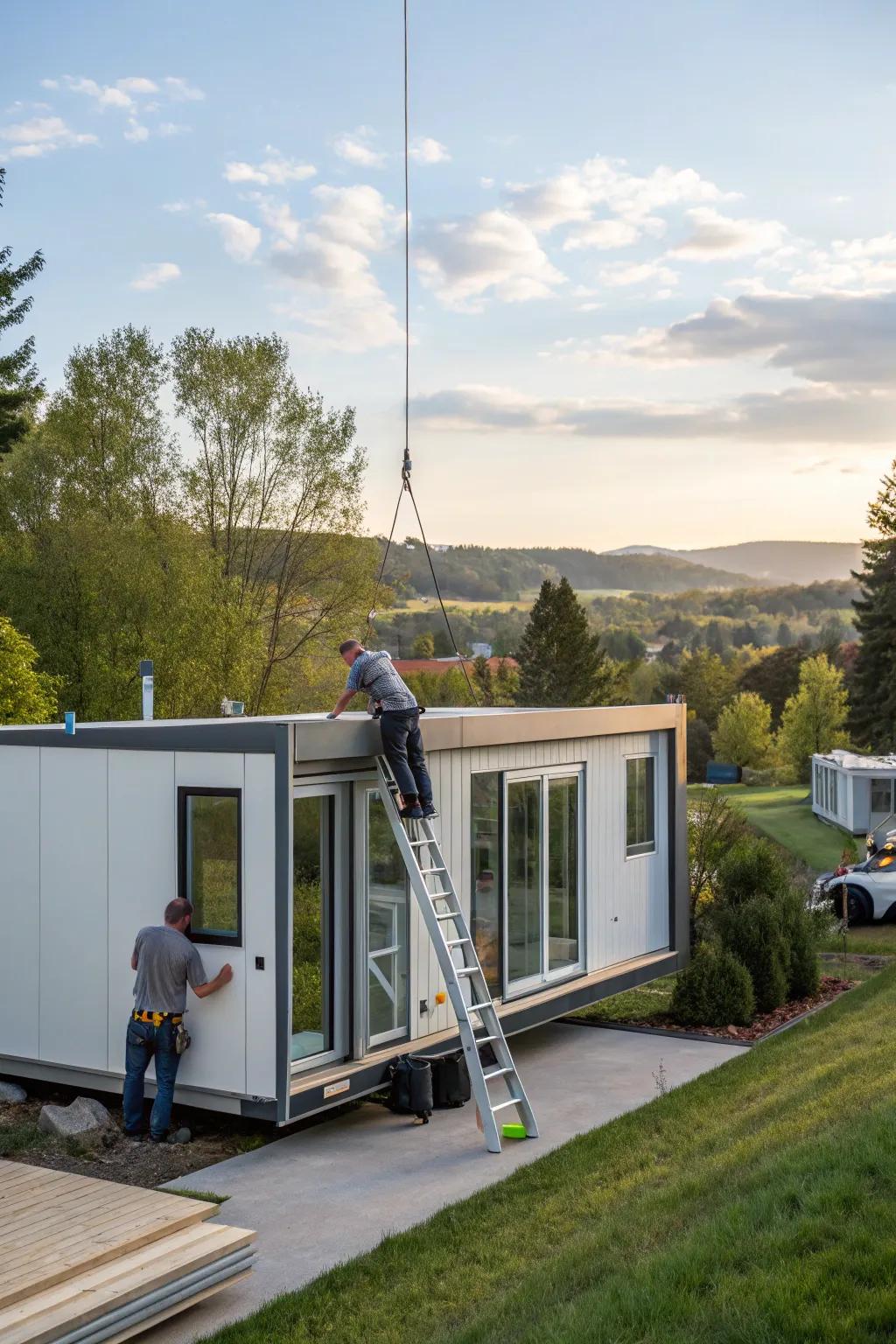 Efficient sectional home offering customizable and stylish living.