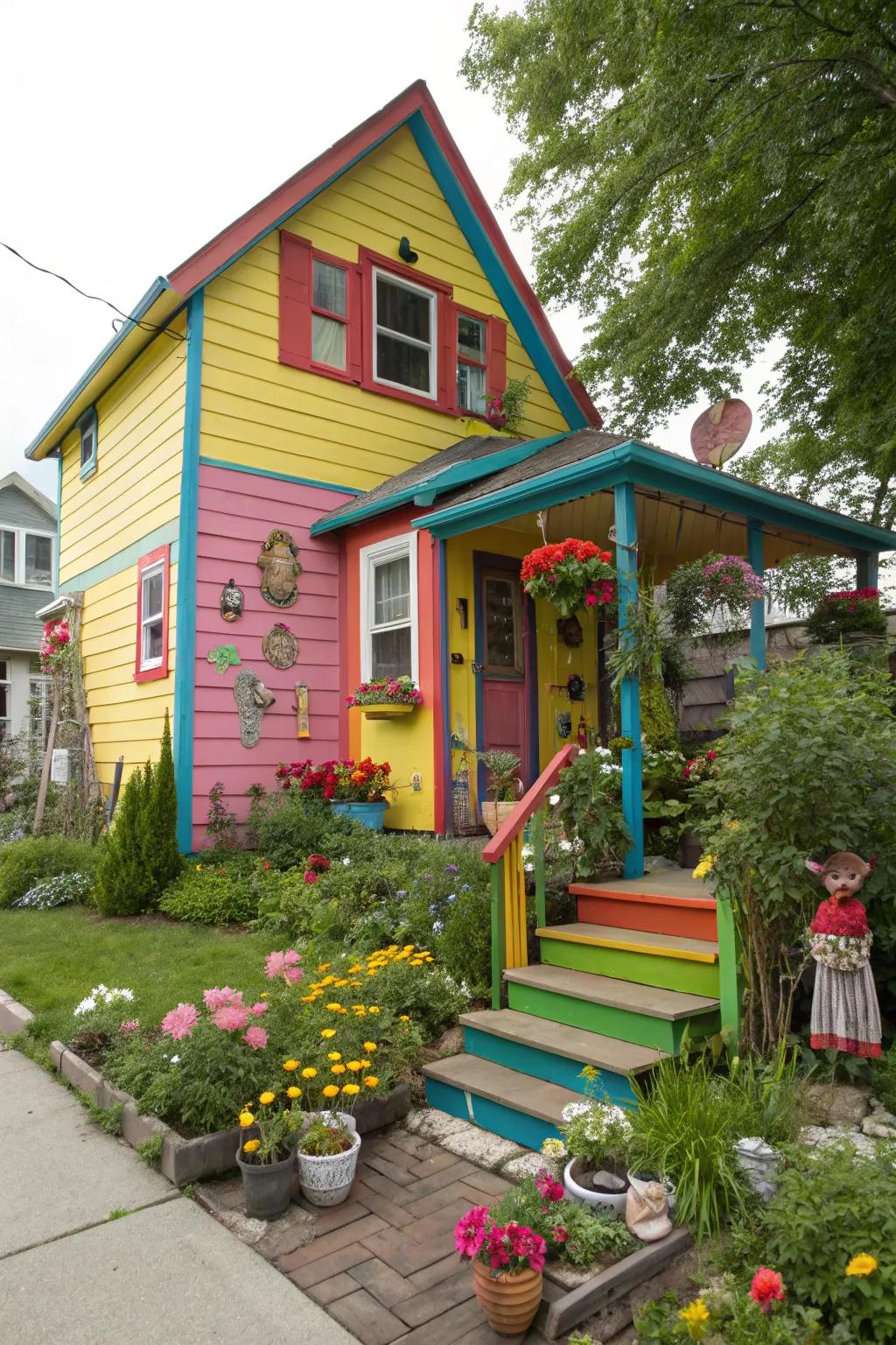 Painted hardwood offers vibrant and customizable exteriors.