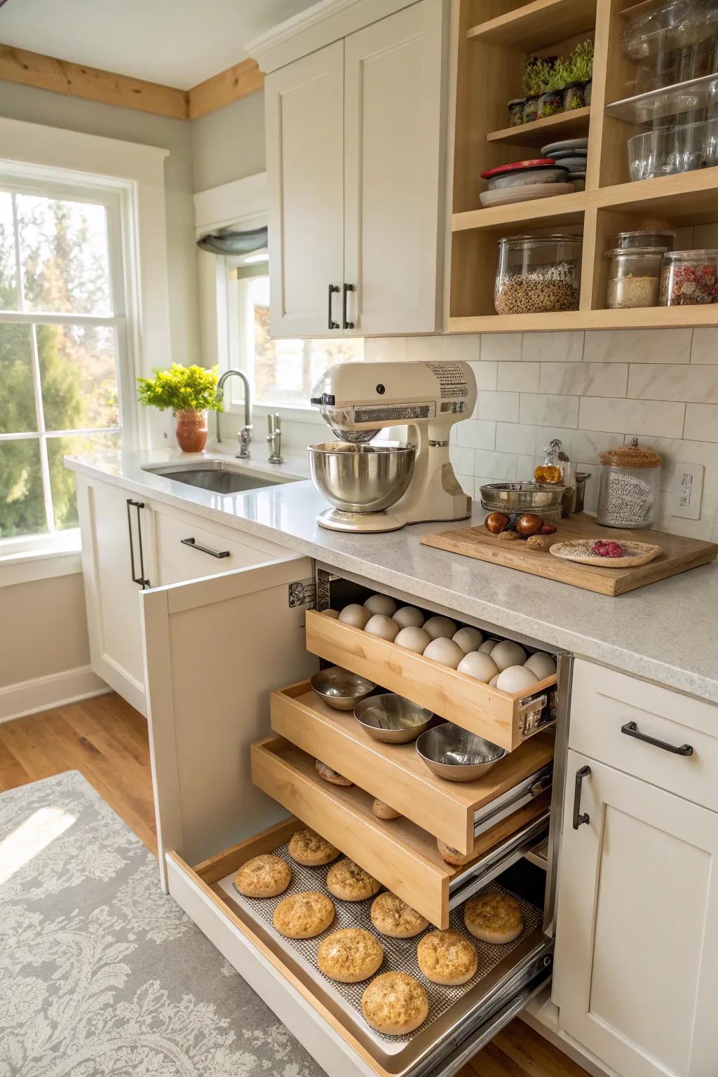 A dedicated baking station for organized and efficient baking.