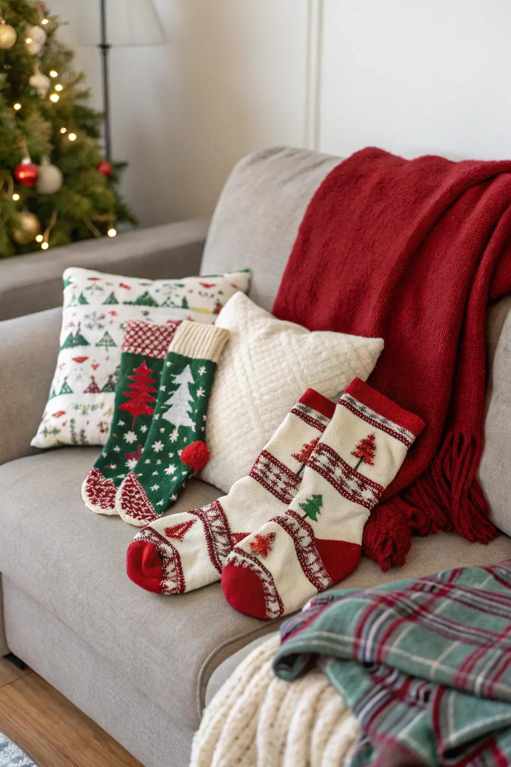Cozy comforts make for a warm and thoughtful sock gift.