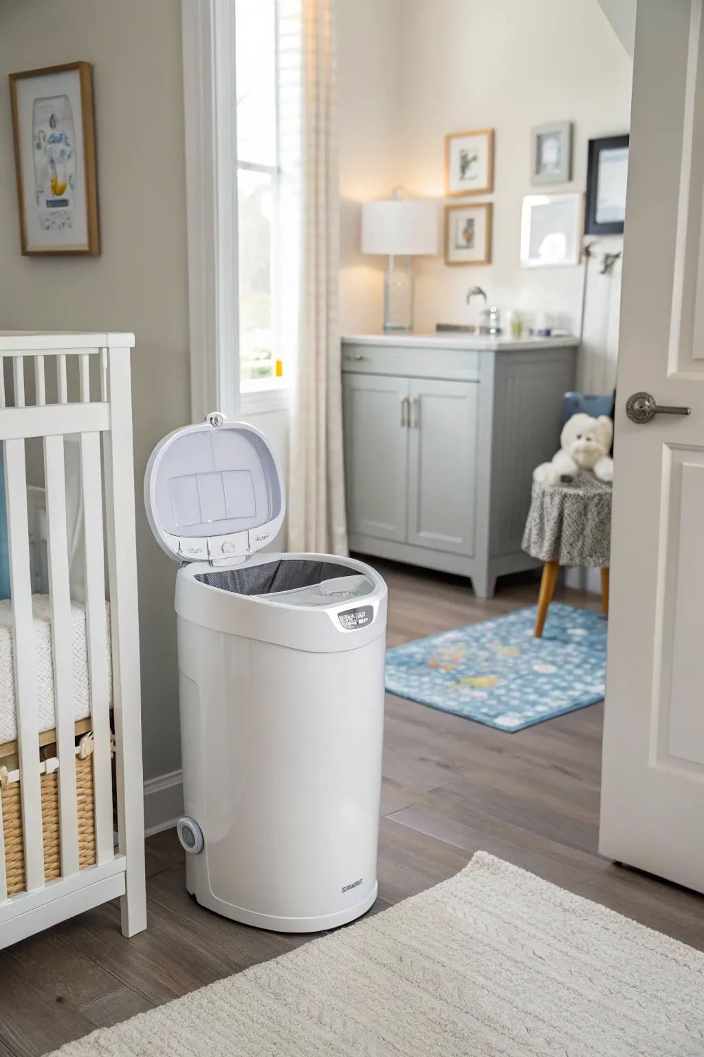 A multi-purpose diaper receptacle ready to easily change for regular use.