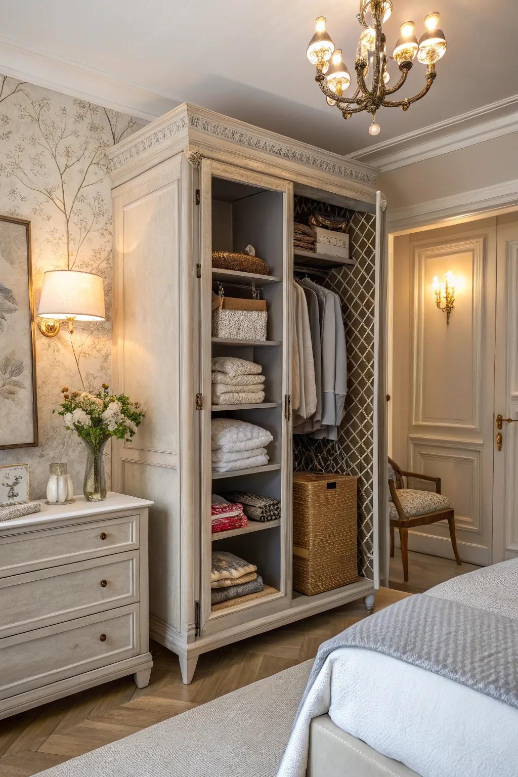 Wardrobes boost character and storage potential.