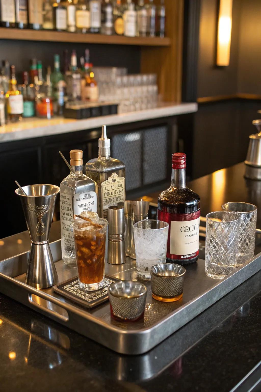 Serving boards keep everything handy and organized.