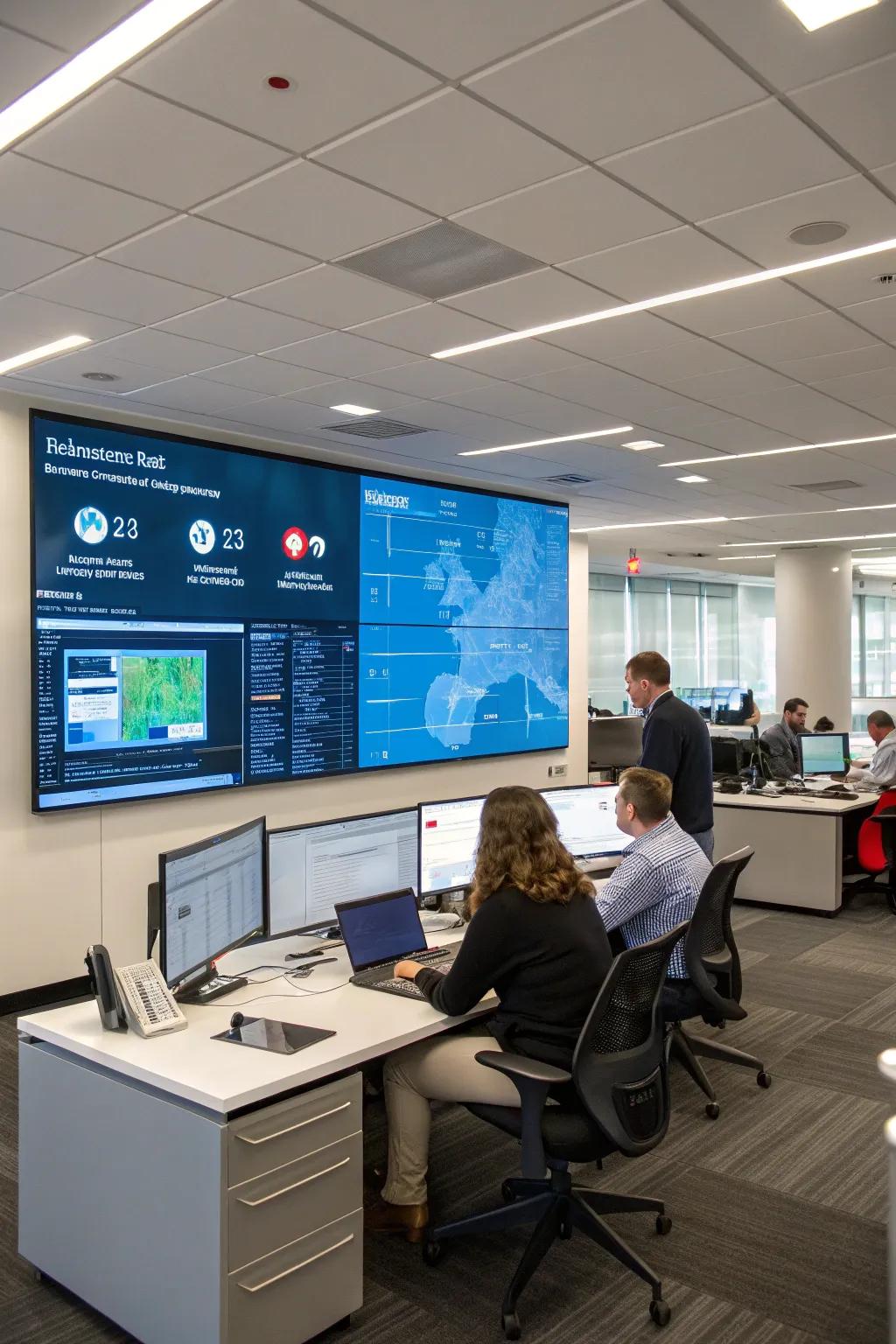 Interactive project presentations keeping the office team engaged and informed.