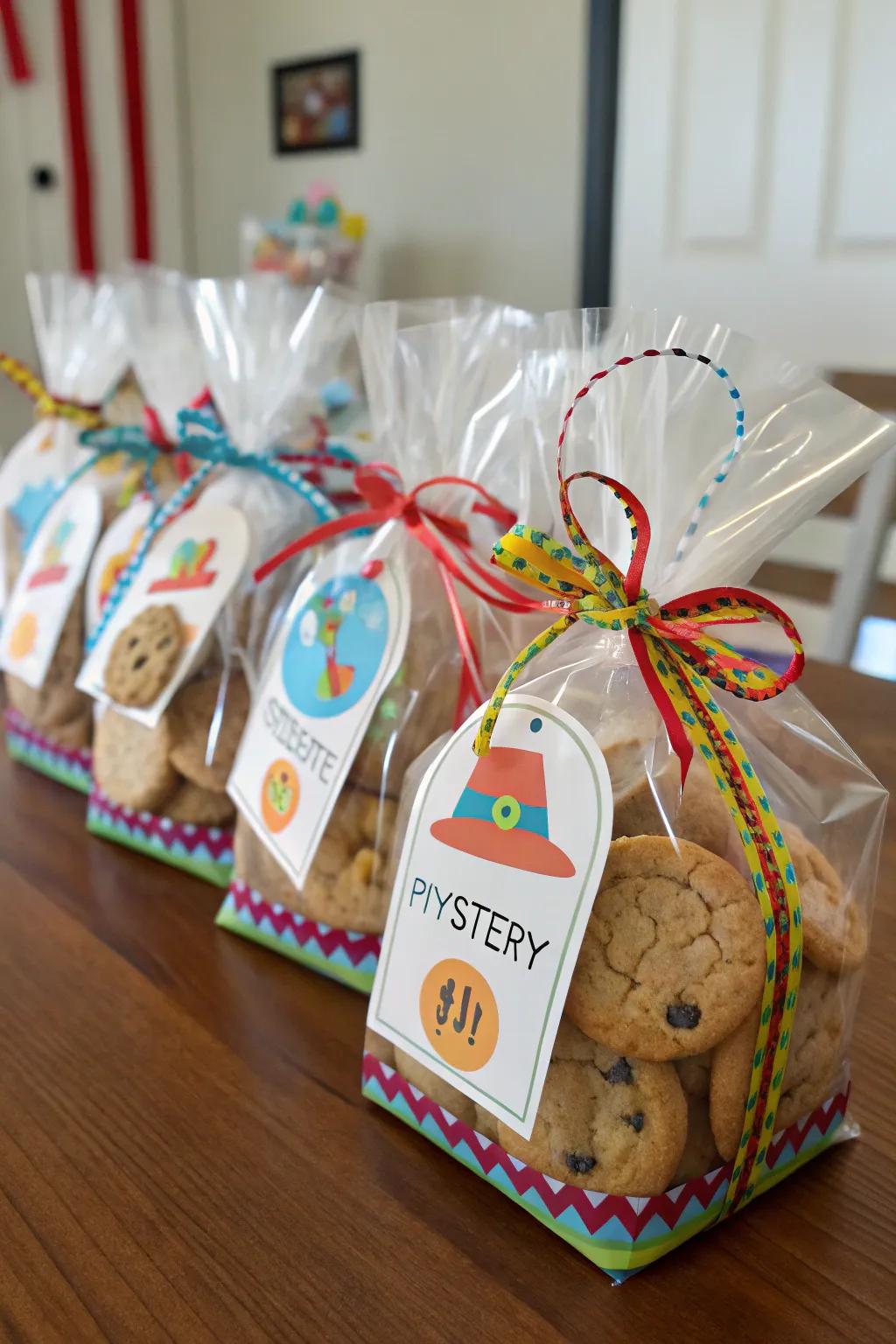 Enigmatic pouches append an element of surprise to your biscuit presentation.