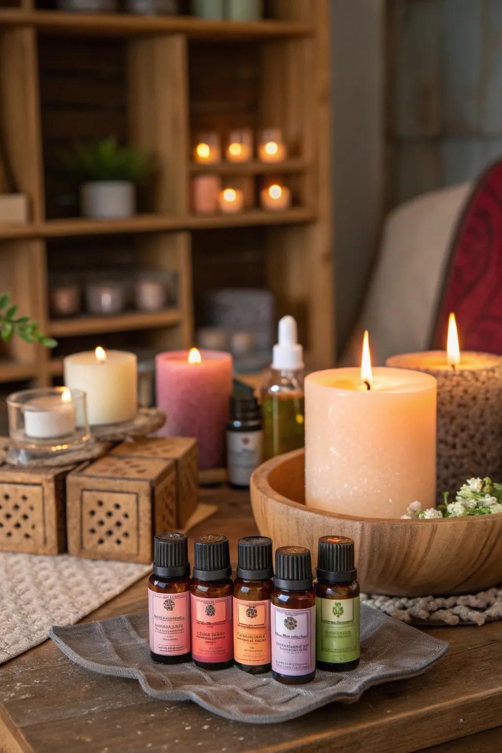Aroma enhances the cozy with scents.