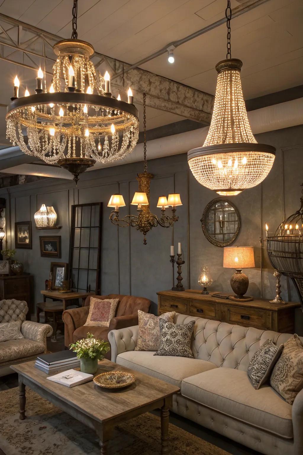 Uniting illumination elements adds a unique snug vibe to any space.