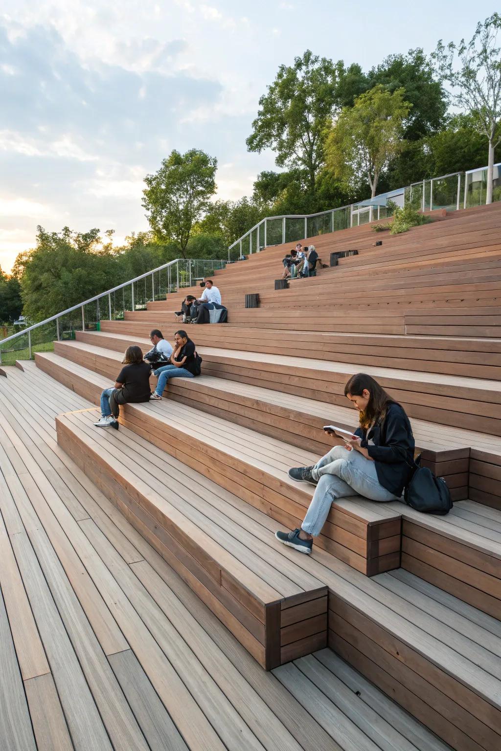 Enjoy comfort and function with deep deck steps.