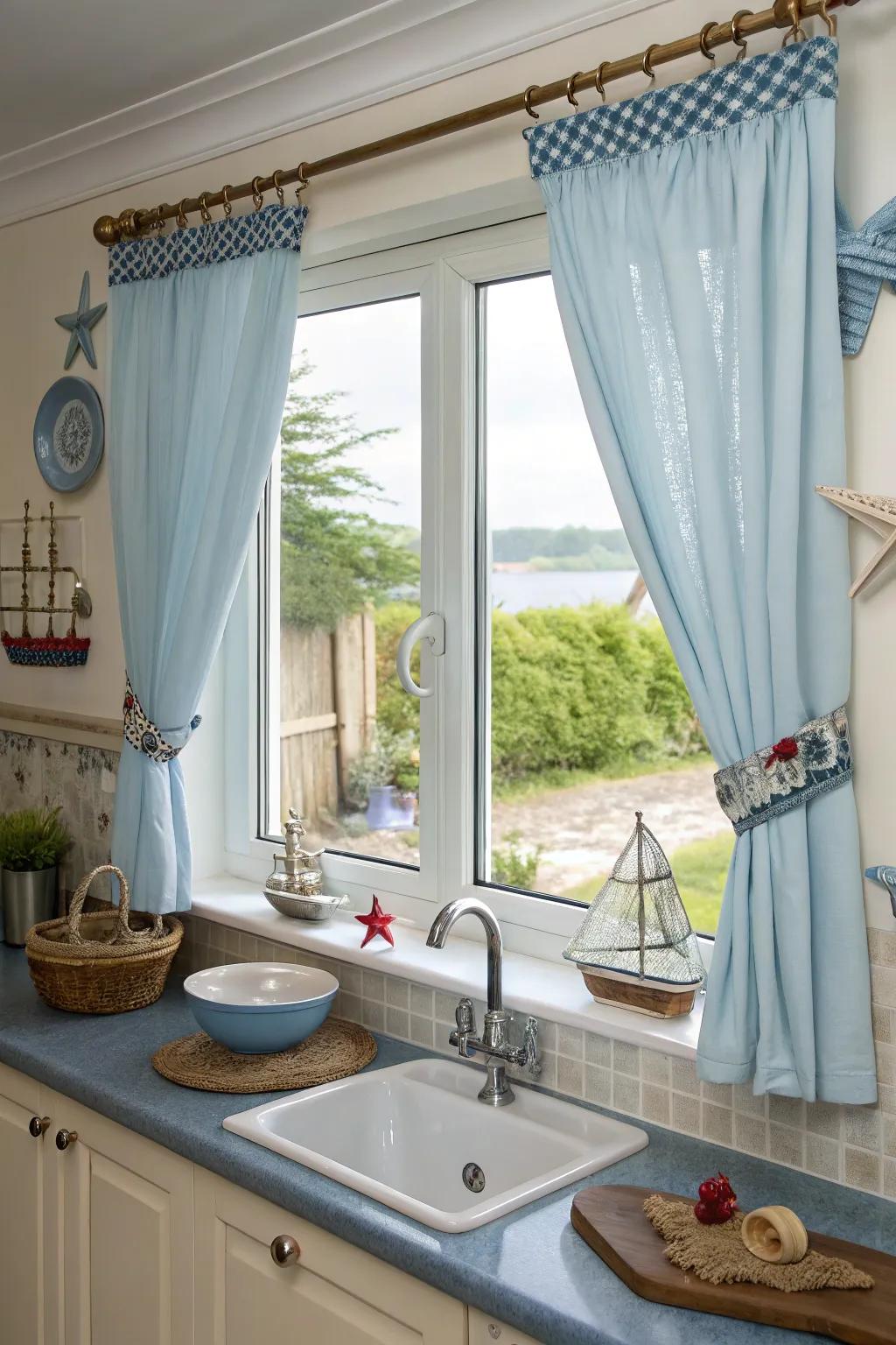 Coordinated colors create a balanced kitchen design.