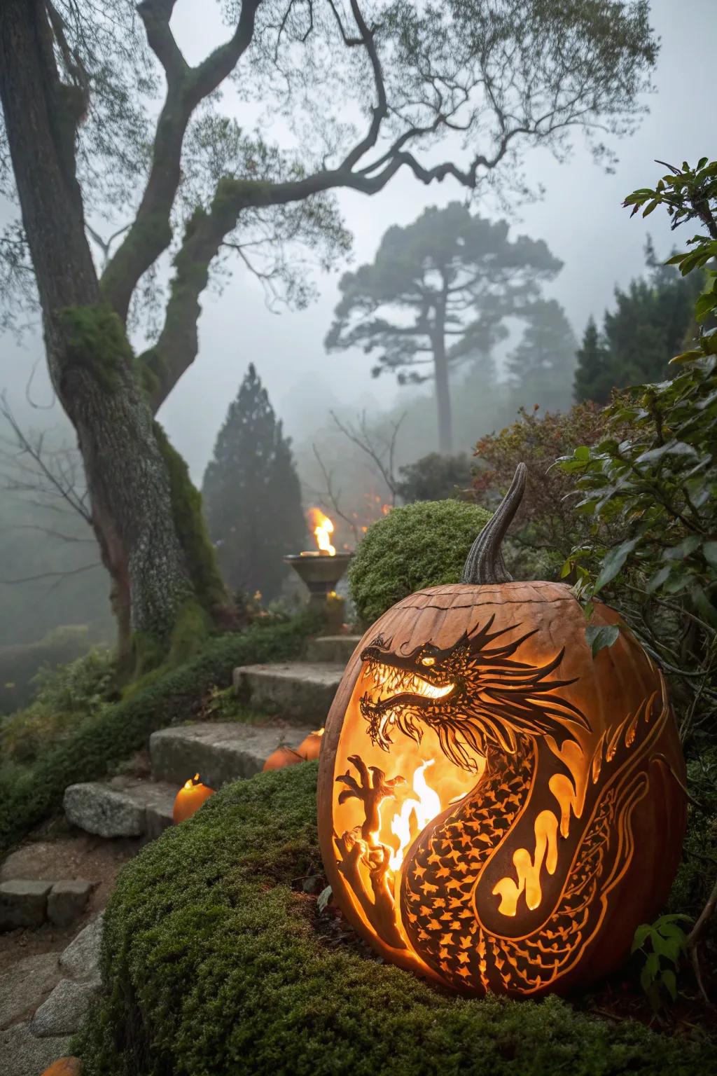 Dragon carvings that ignite the imagination.