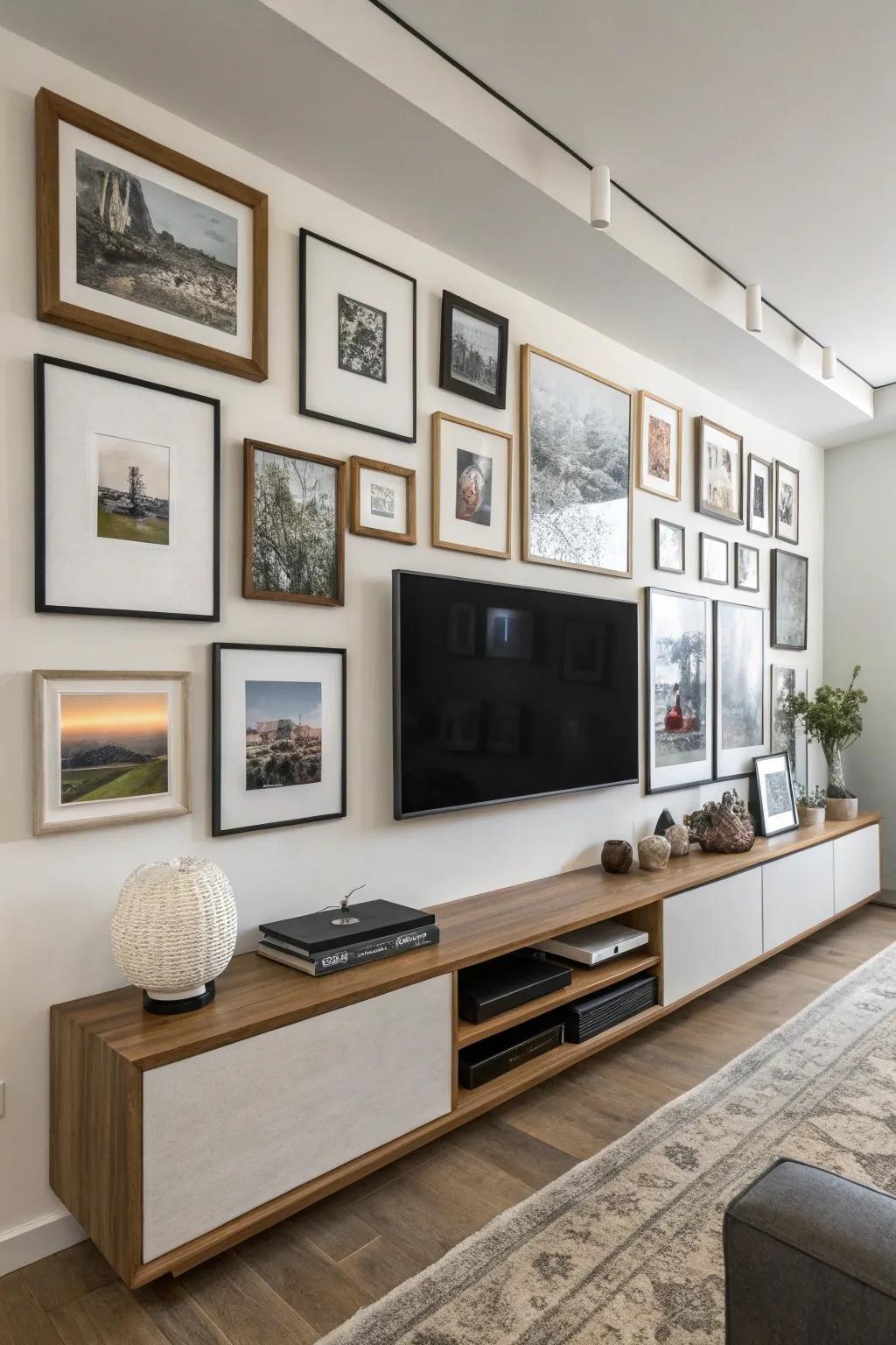 A stylish combination of framed and frameless displays.