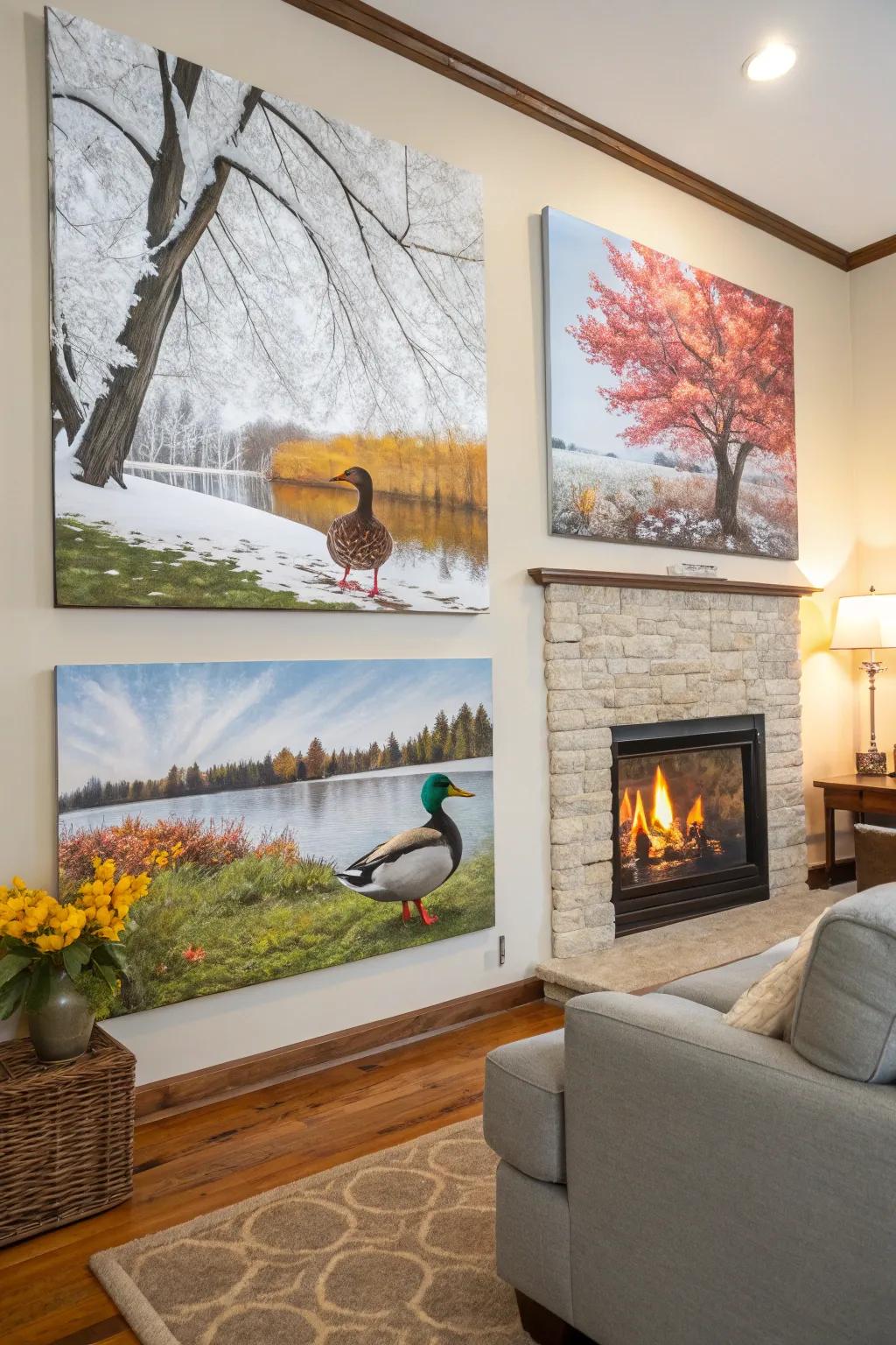 Seasonal waterfowl themes keep your decorating vibrant and current.
