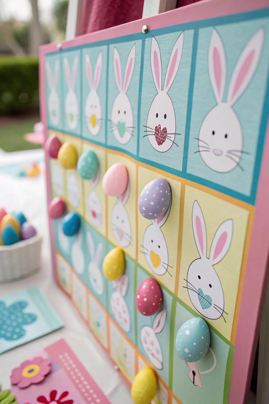 Peek-a-boo bunnies adding a playful surprise element.