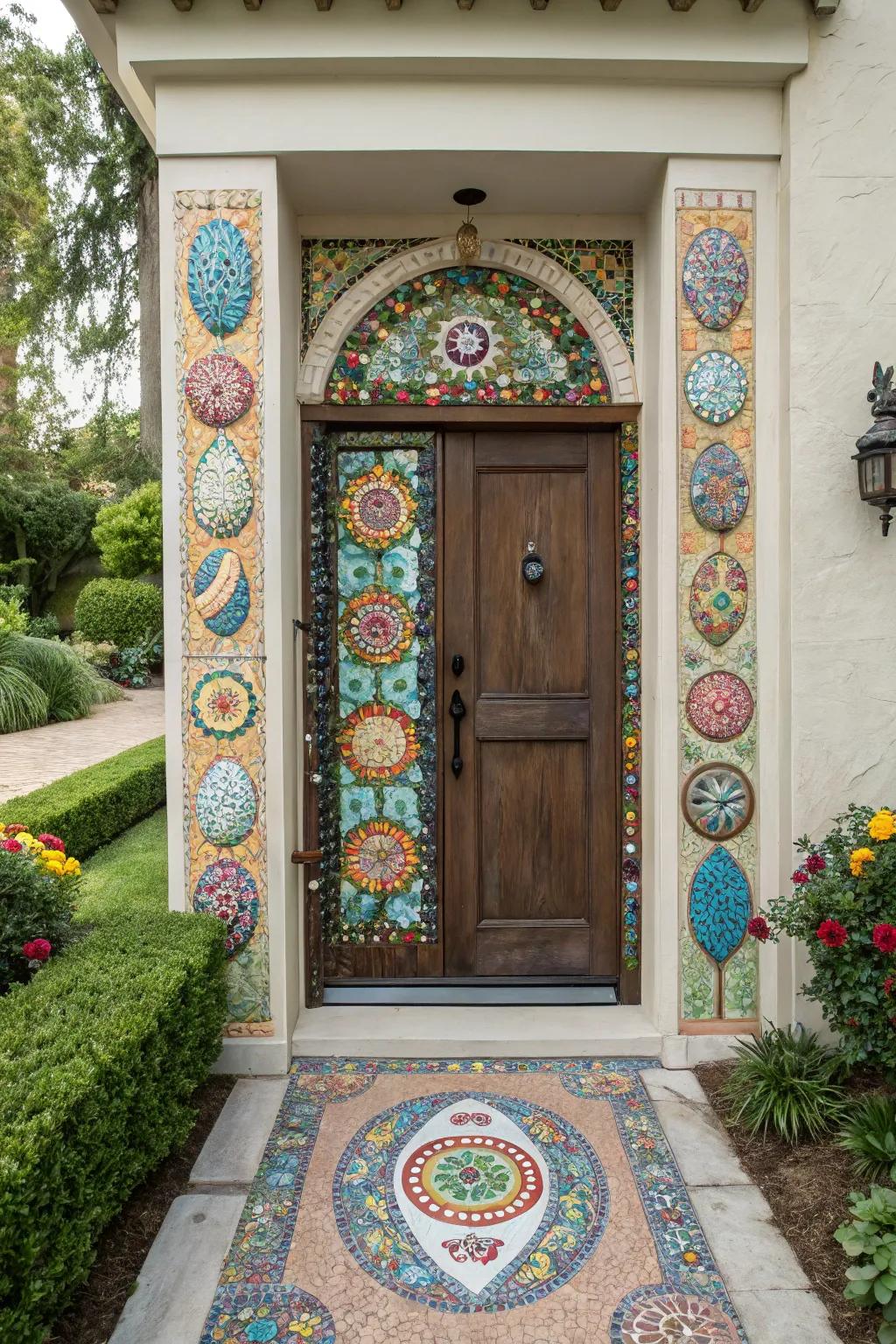 Eggshell mosaic art presents an unparalleled and vibrant Easter embellishment.