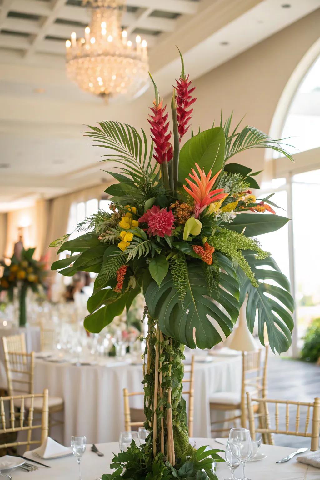 Warm vegetation along with unusual blossoms make some sort of radiant design and style