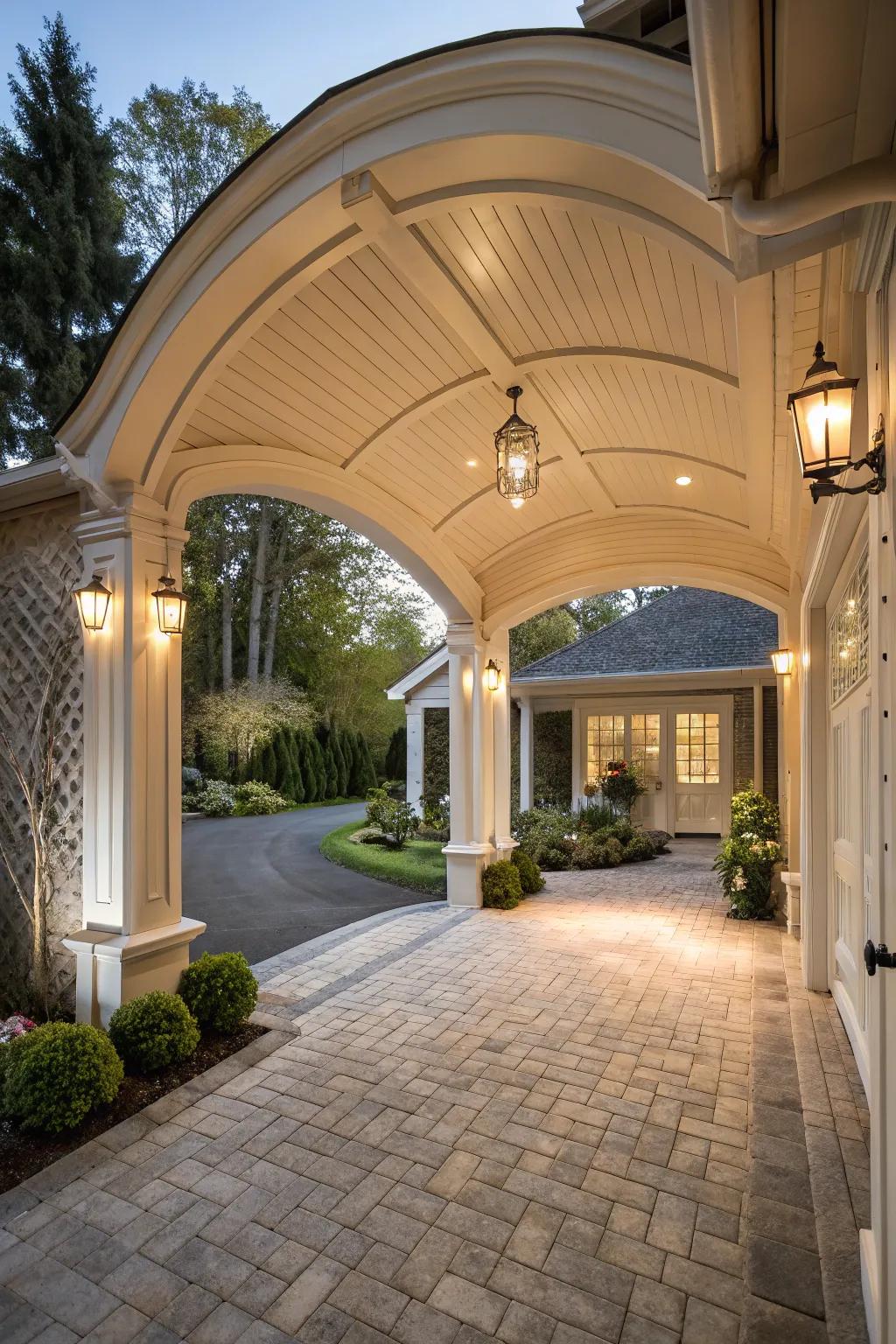 Add a touch of elegance with an arched entry to your carport.