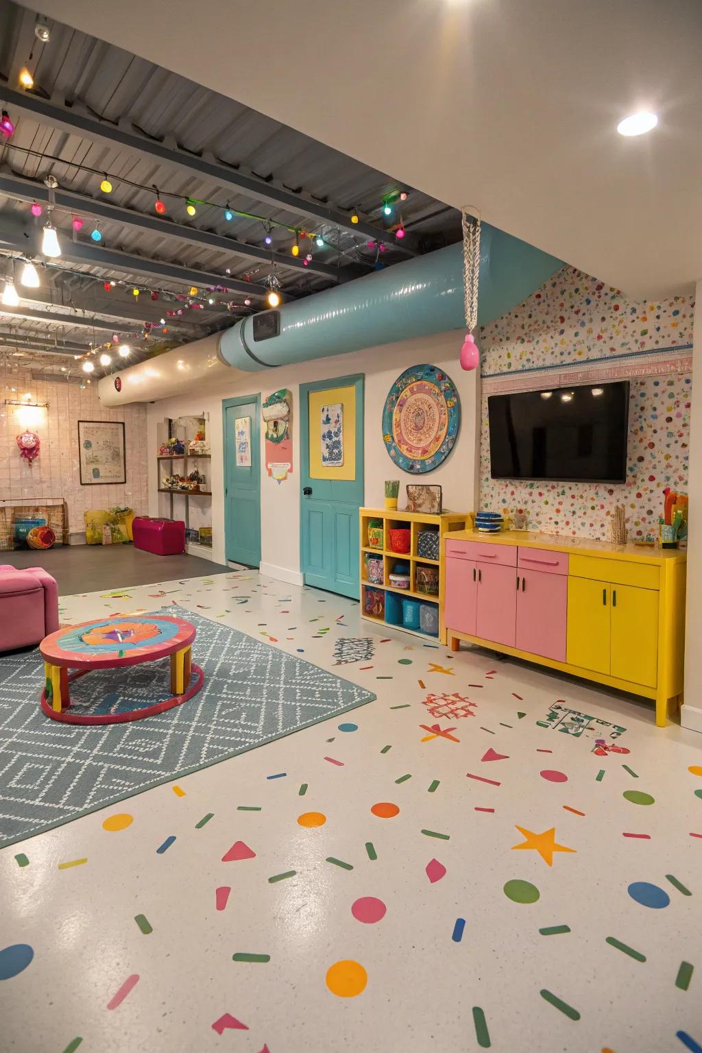 Cheerful art brings energy and fun.