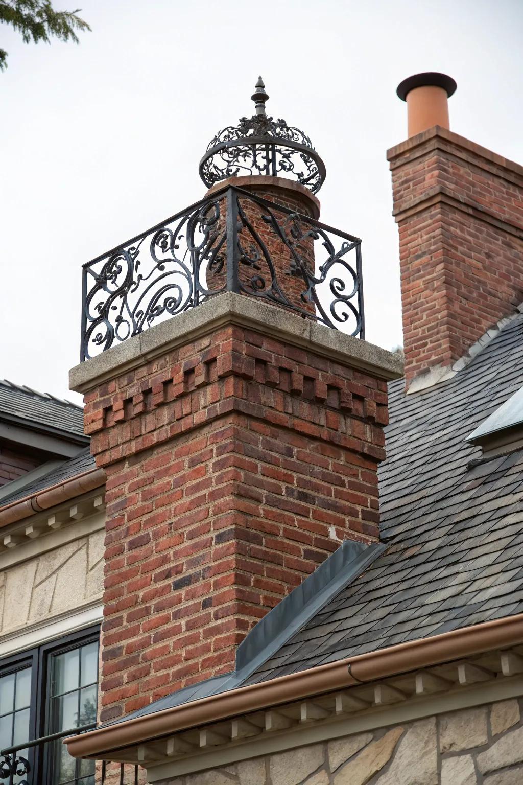 A stylish chimney cap.