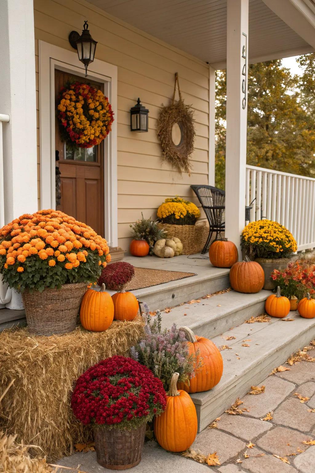 Gourd containers offer an inventive and useful variation on porch ornamentation.