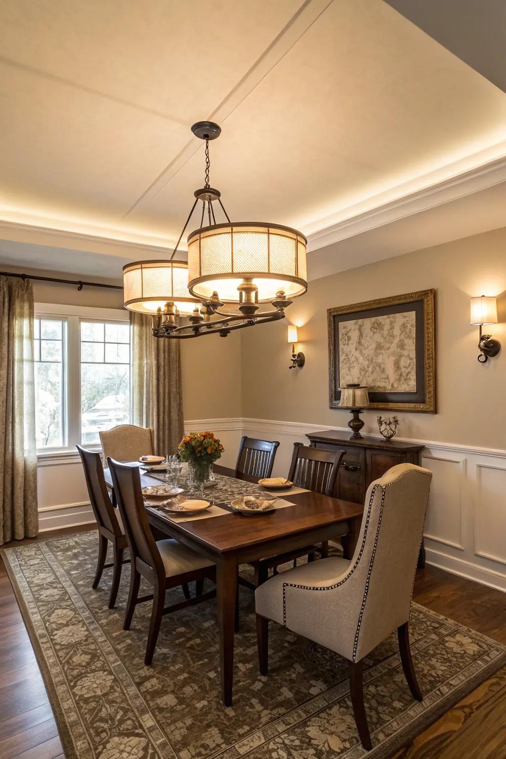 Partial-mount fixtures are perfect for rooms with lower ceilings.