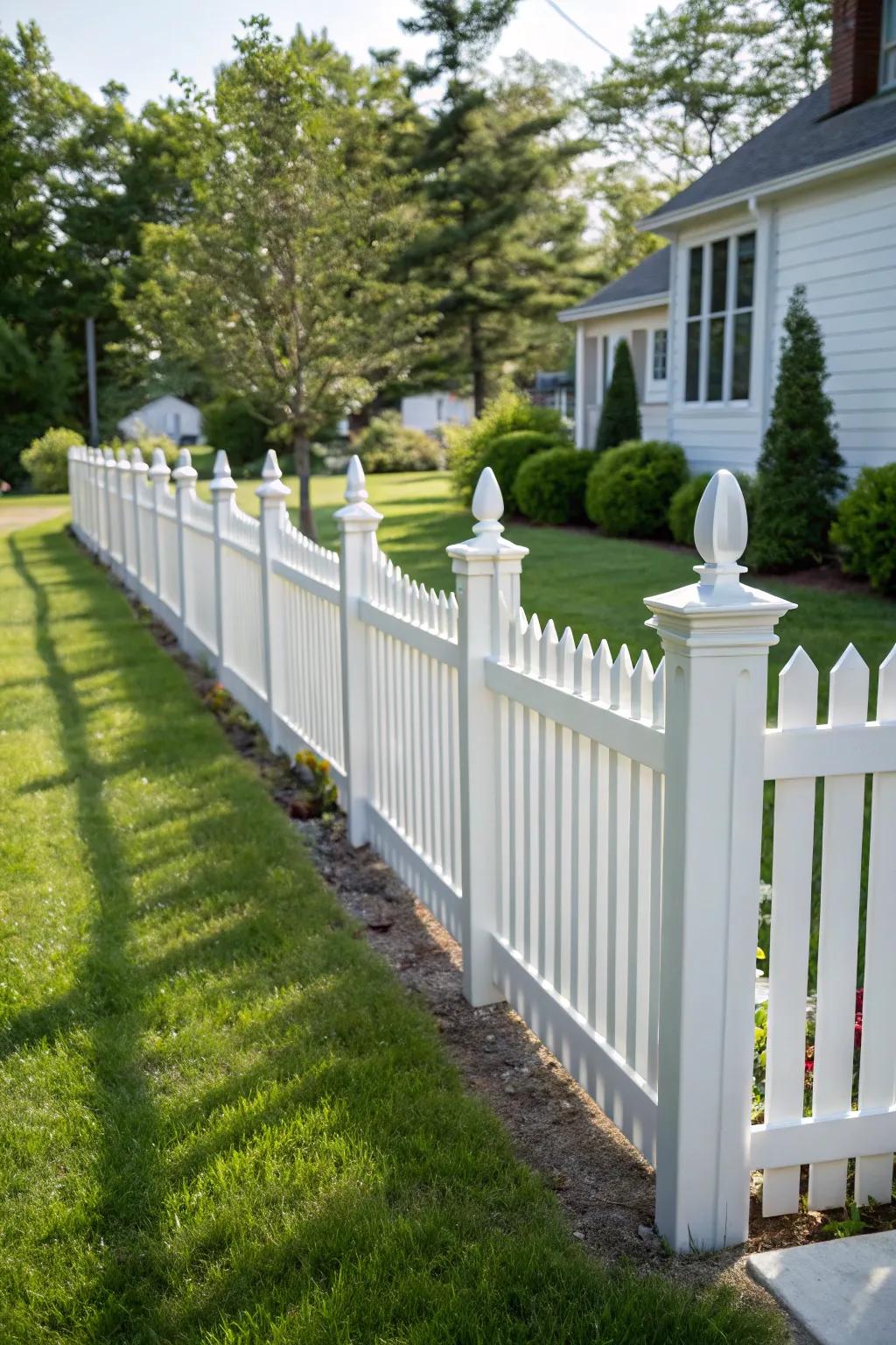 Small fence toppers add timeless charm and warmth.