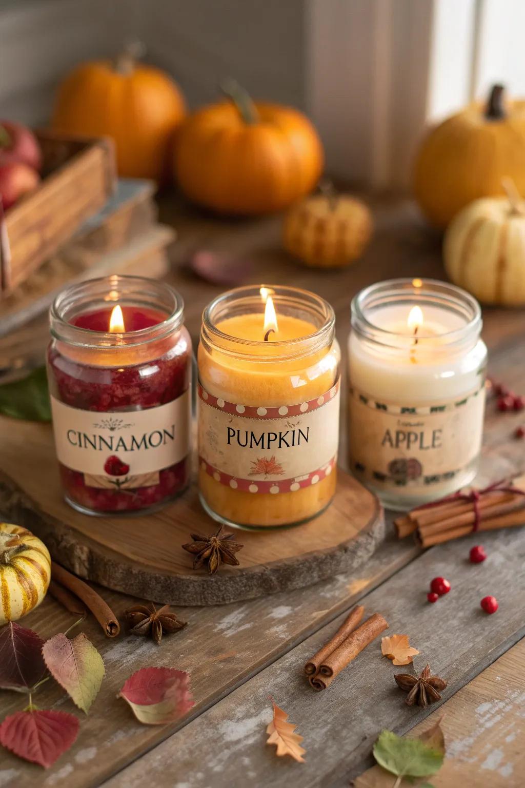 Seasonal candle making adds cozy scents to your home.