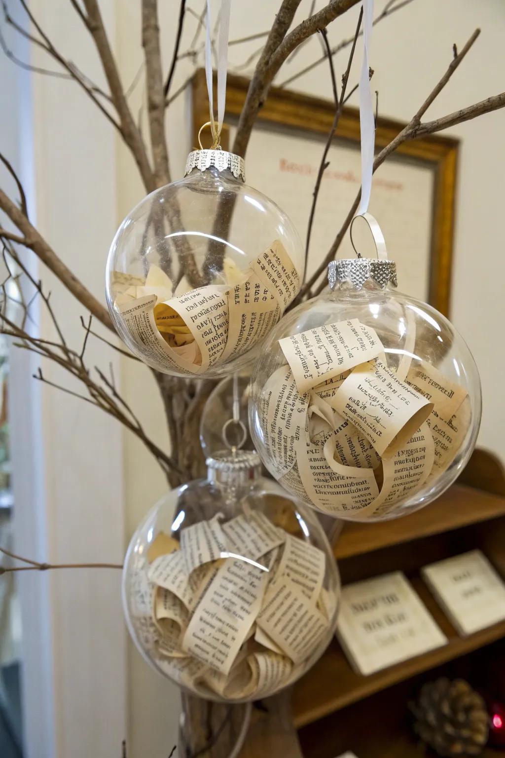 Ornaments brimming with printed music plus manuscript folios.