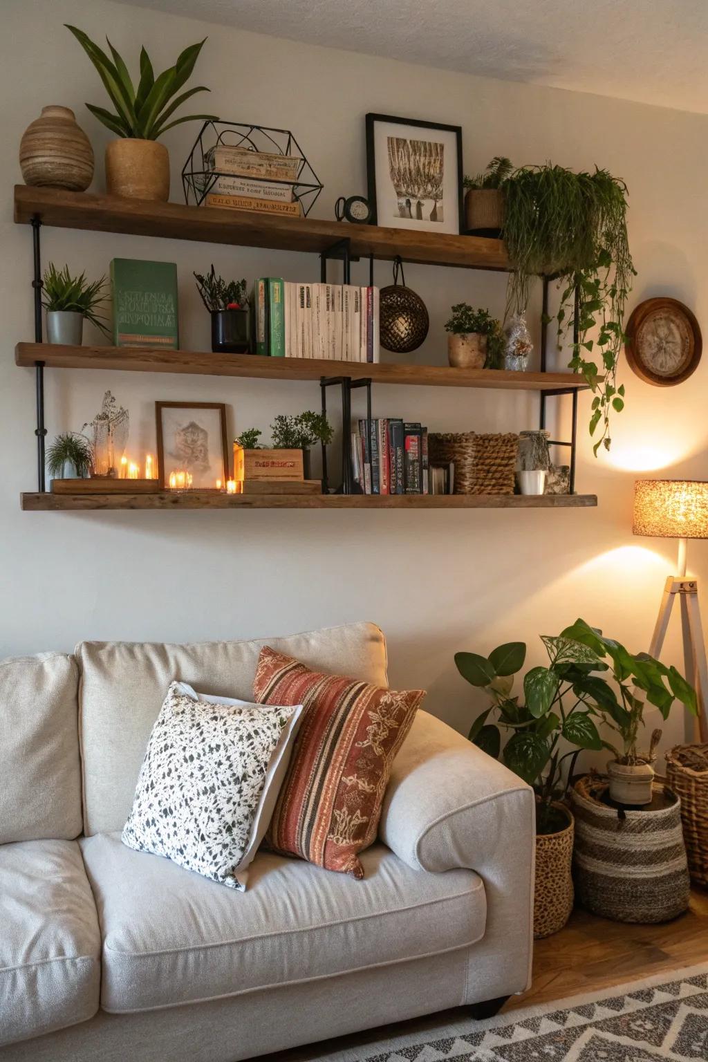 An eclectic mix creates a unique and collected look.