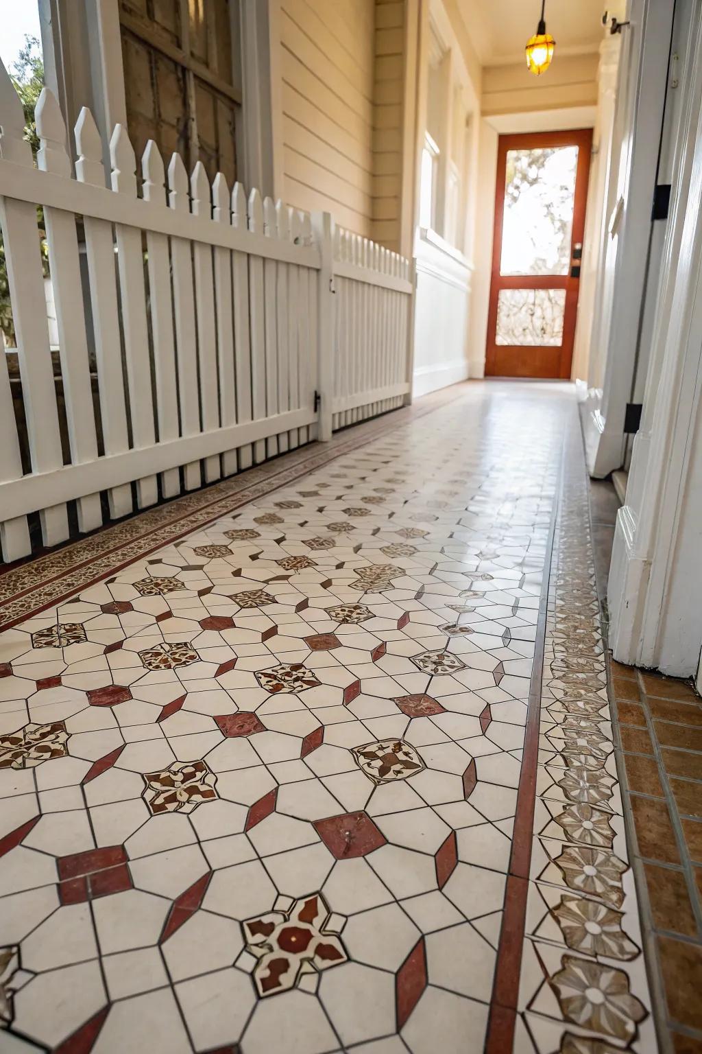 Fence squares contribute an unexpected twist to floor arrangements.