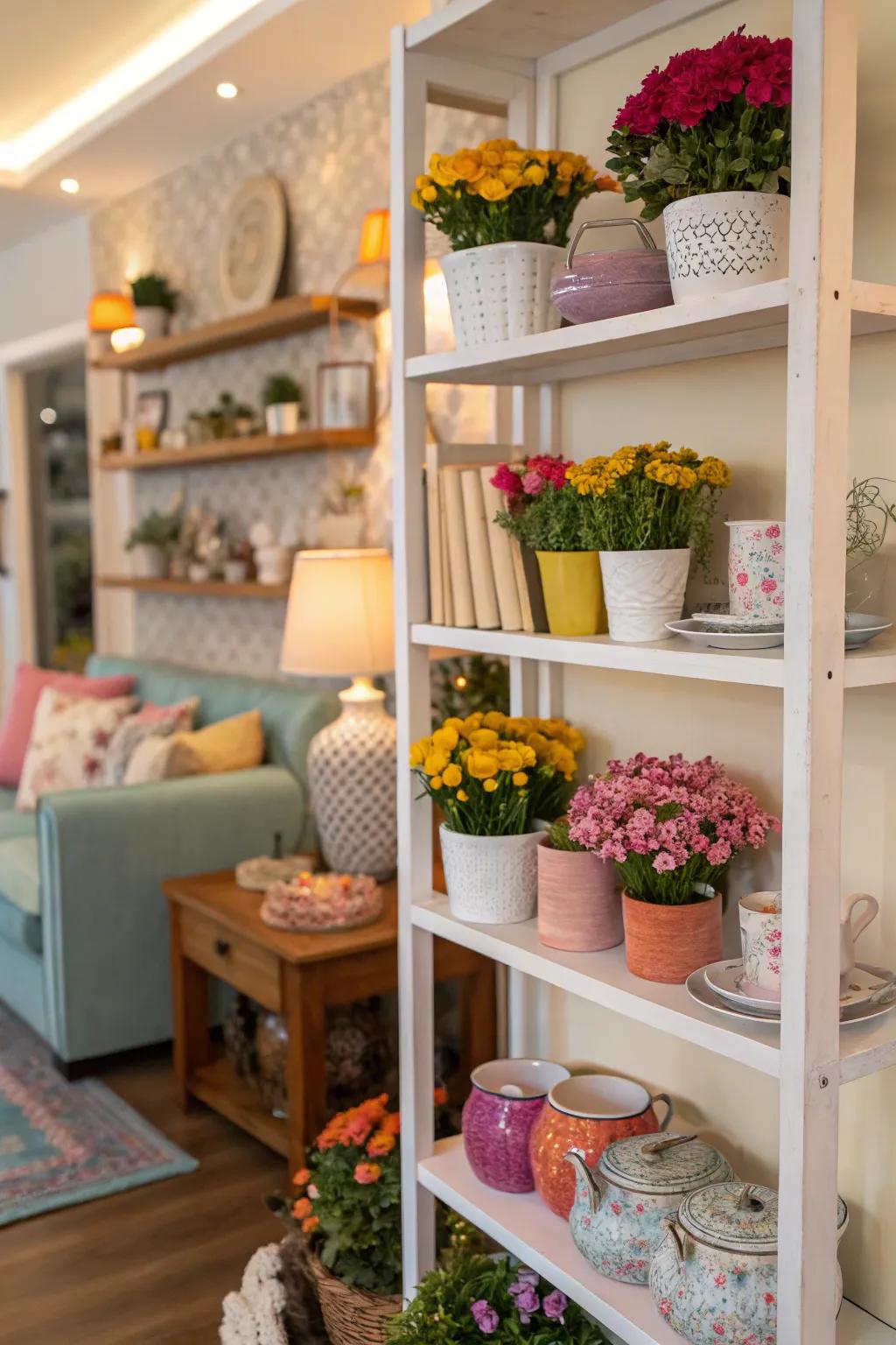 Petite floral vignettes infuse existence into exposed ledges.