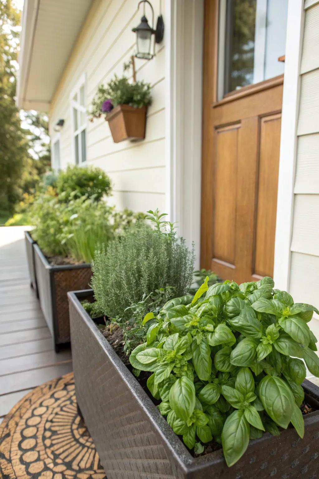 Blend beauty and function with herb planters.