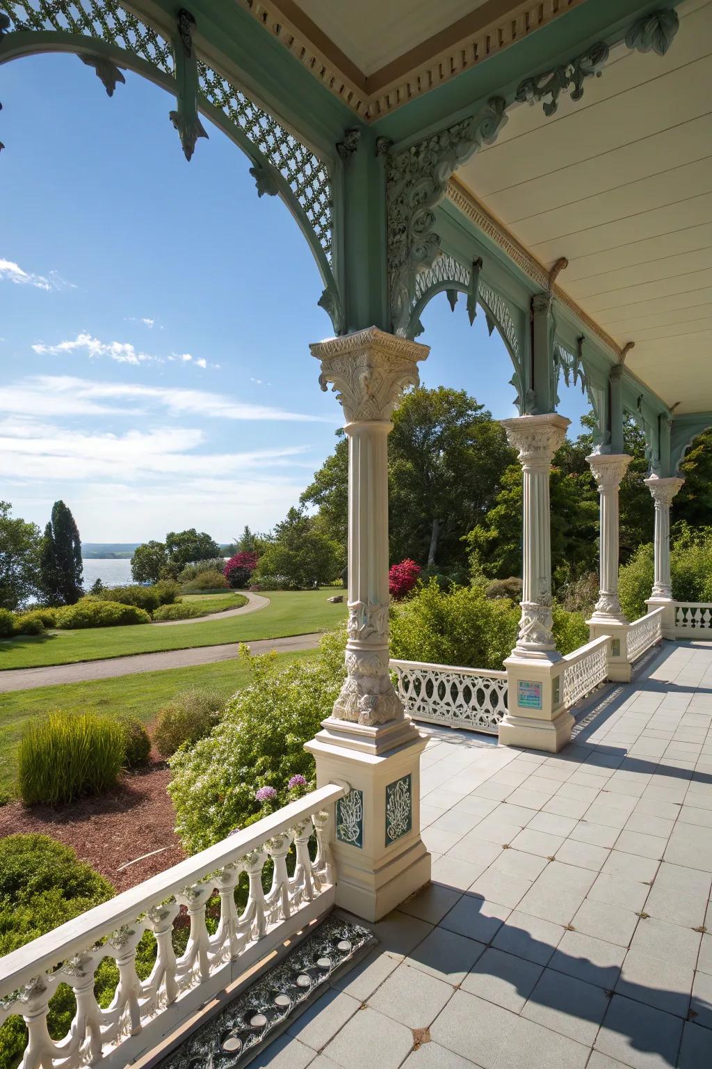 Novel column designs add artistic flair to your porch design.